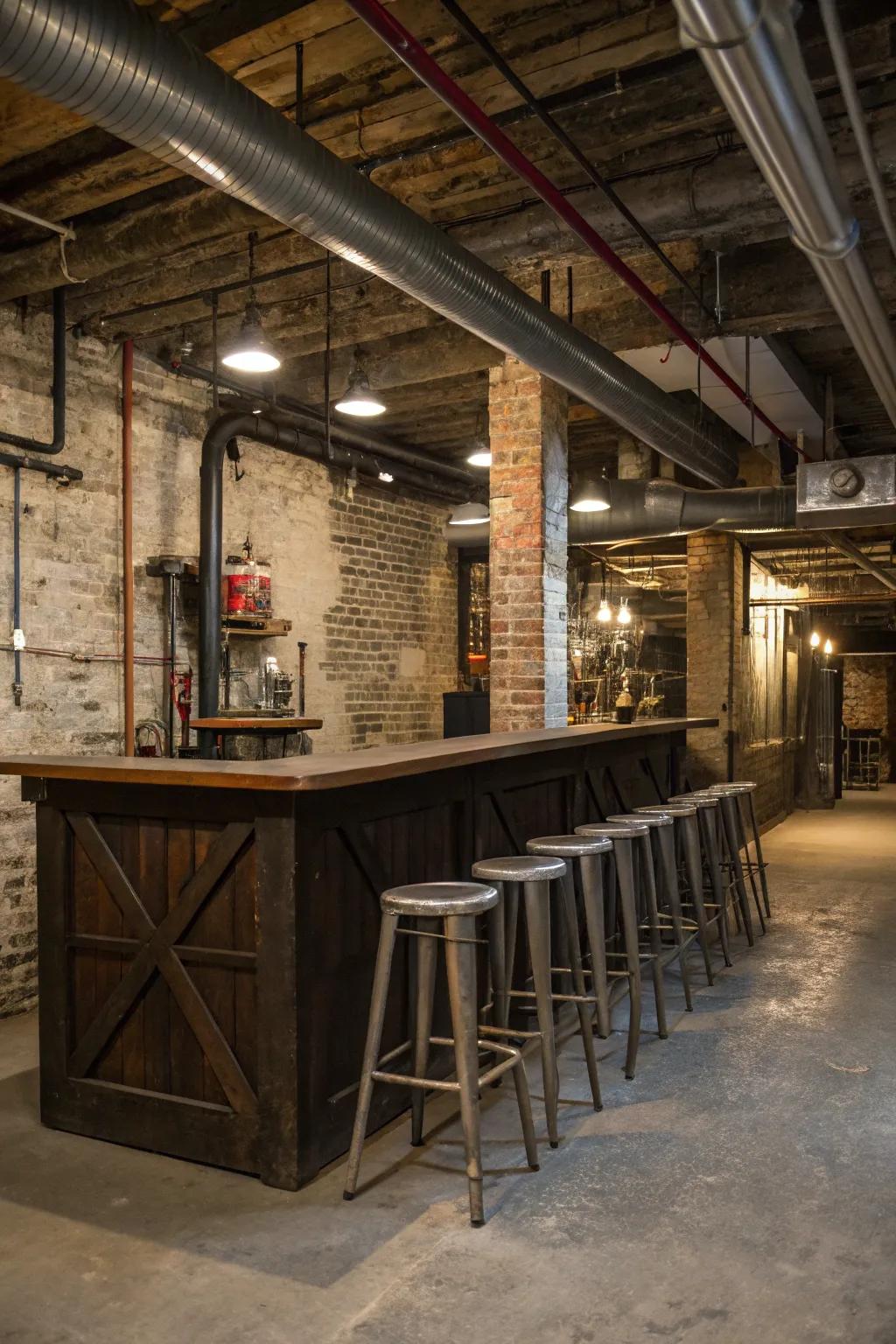 Factory bar area for socializing.