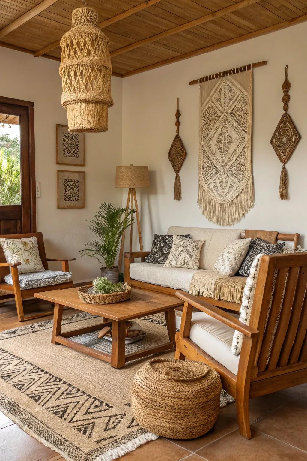 Earthy elements add warmth and personality.