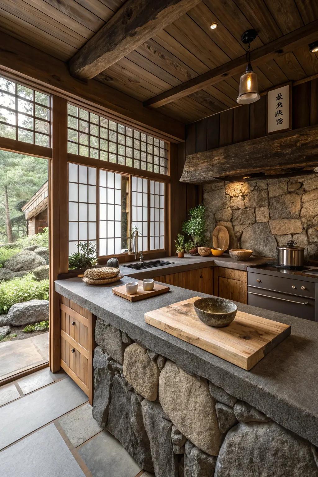 Contrasting textures add depth to the minimalist aesthetic.