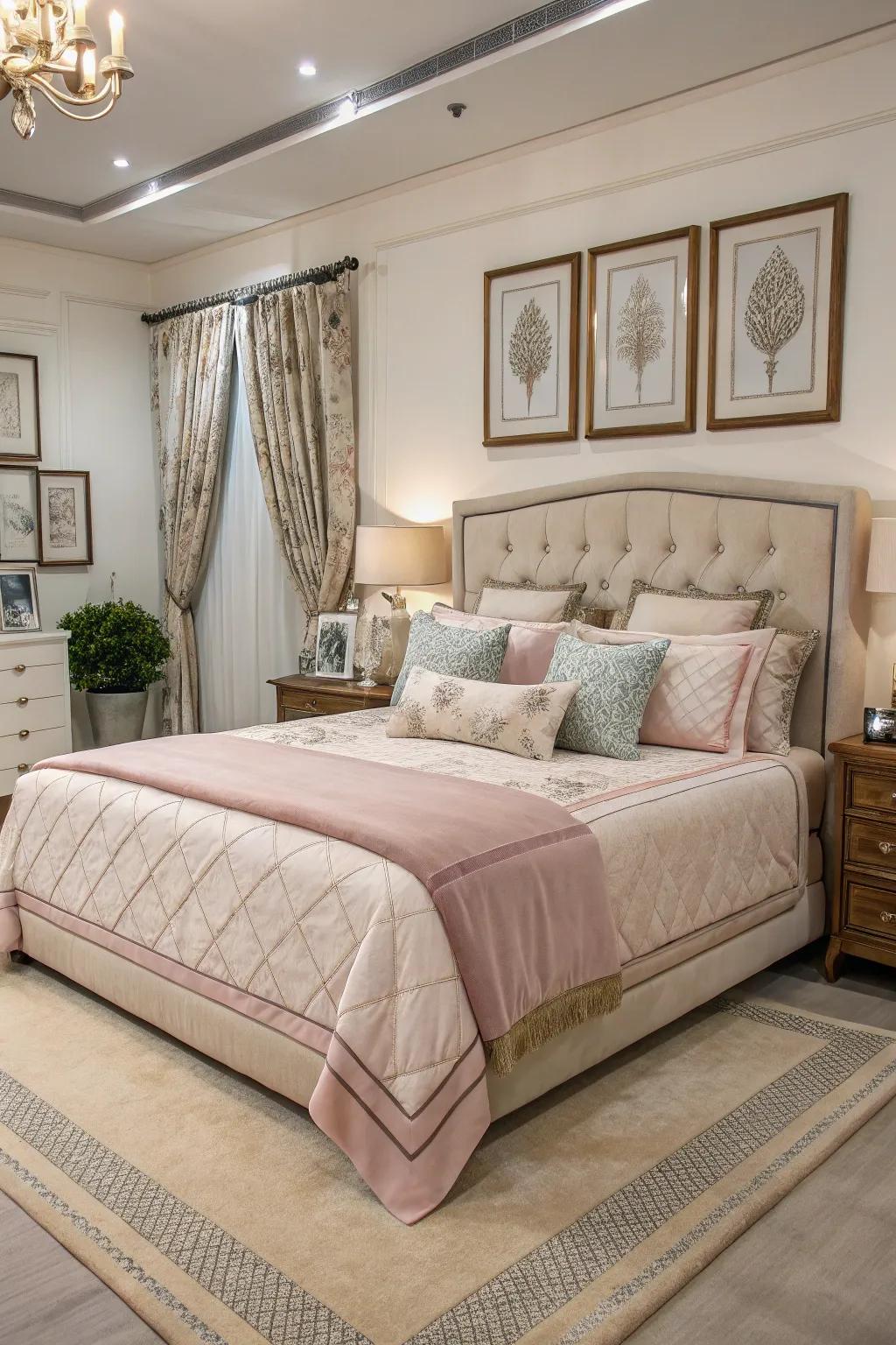 Harmonious color schemes tie the whole room together.