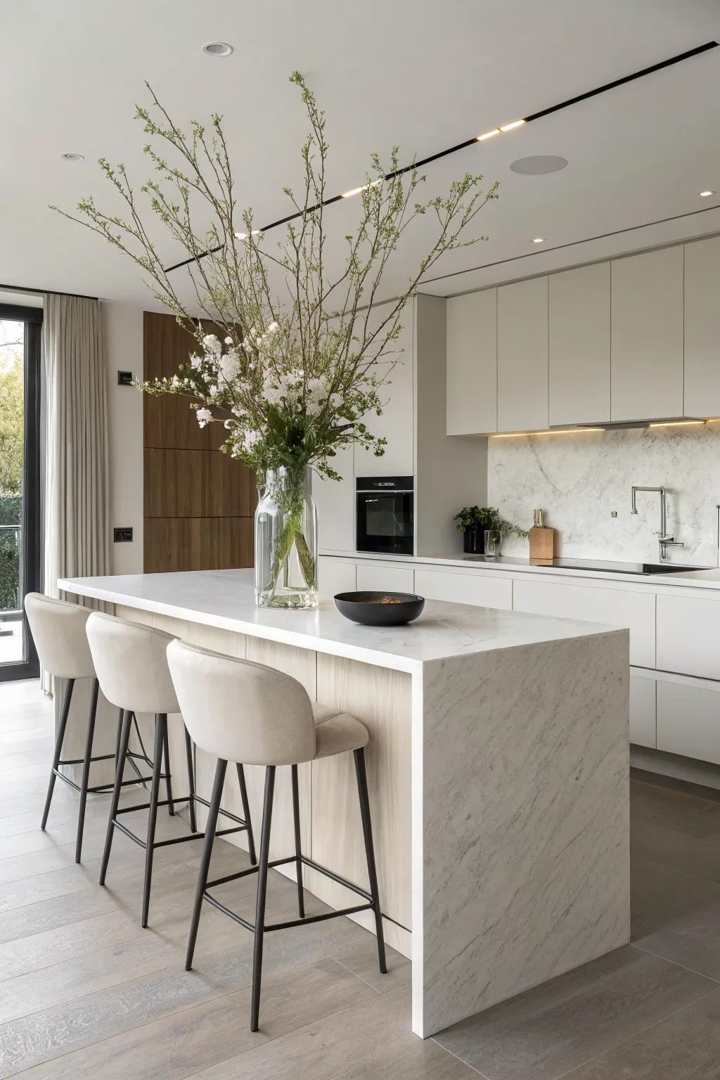 Minimalist design offers a serene and tranquil aesthetic.