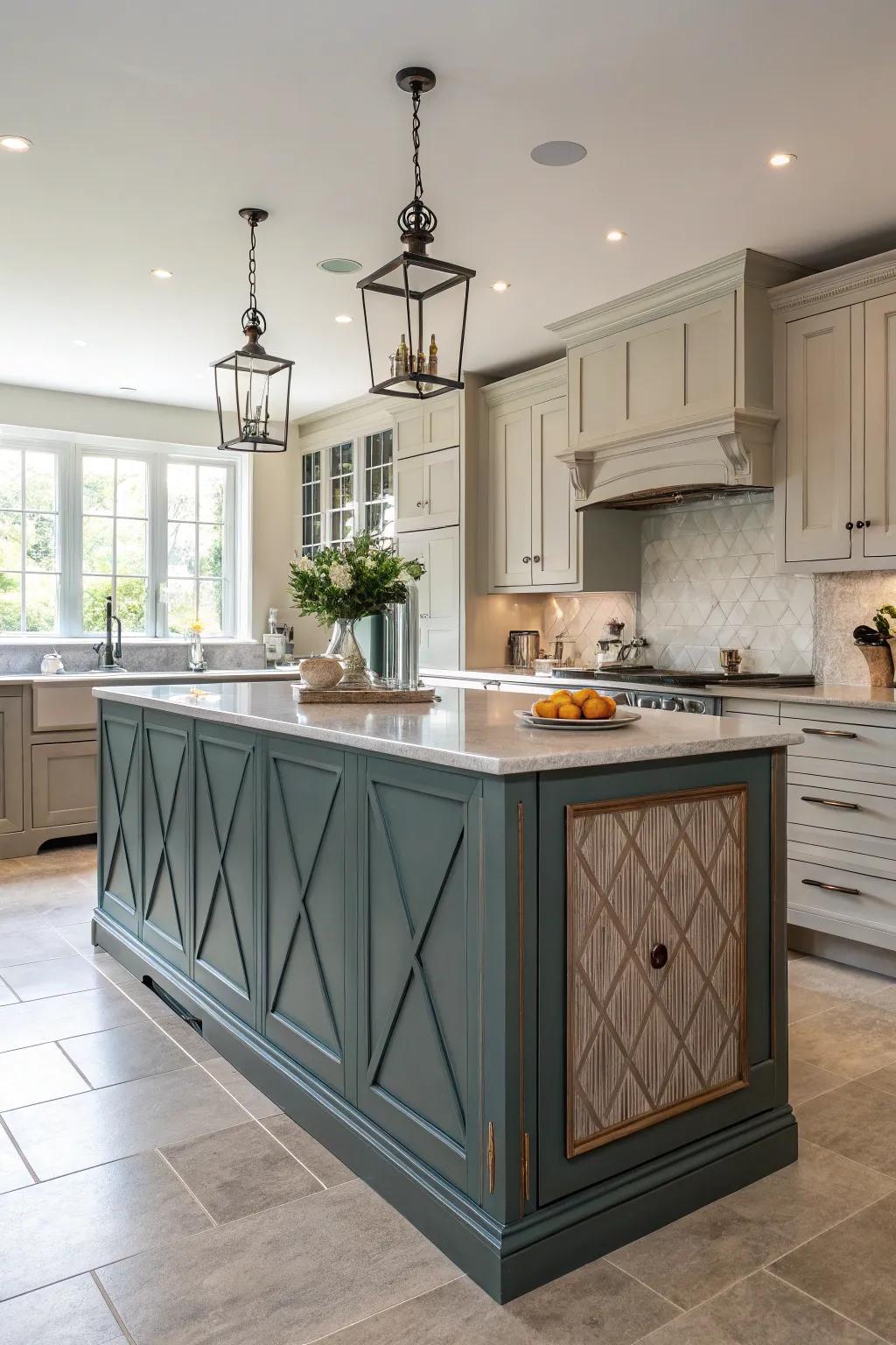 Island paneling can command focus and style.