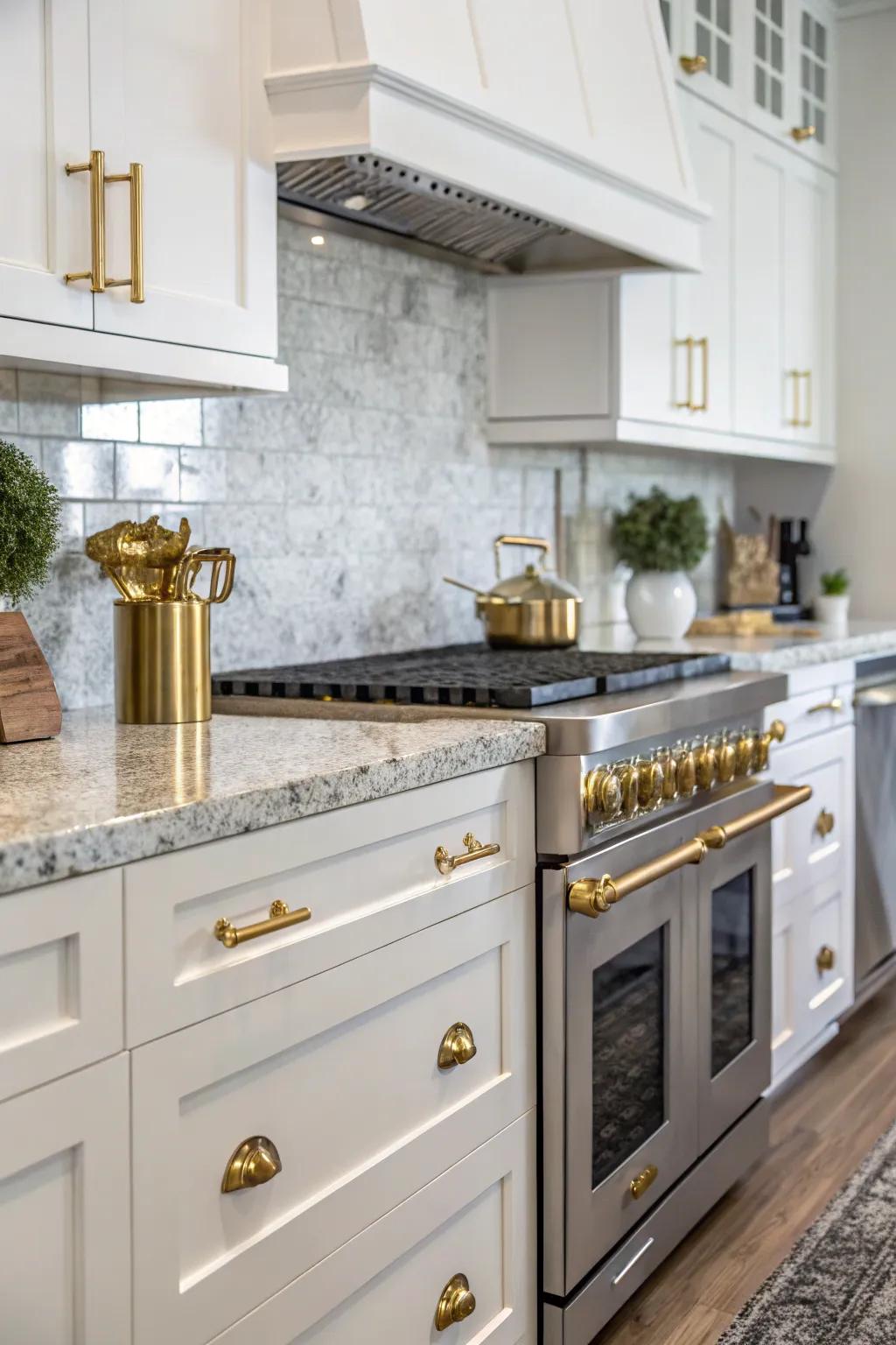 Mixing metals can elevate the kitchen's style with a modern twist.