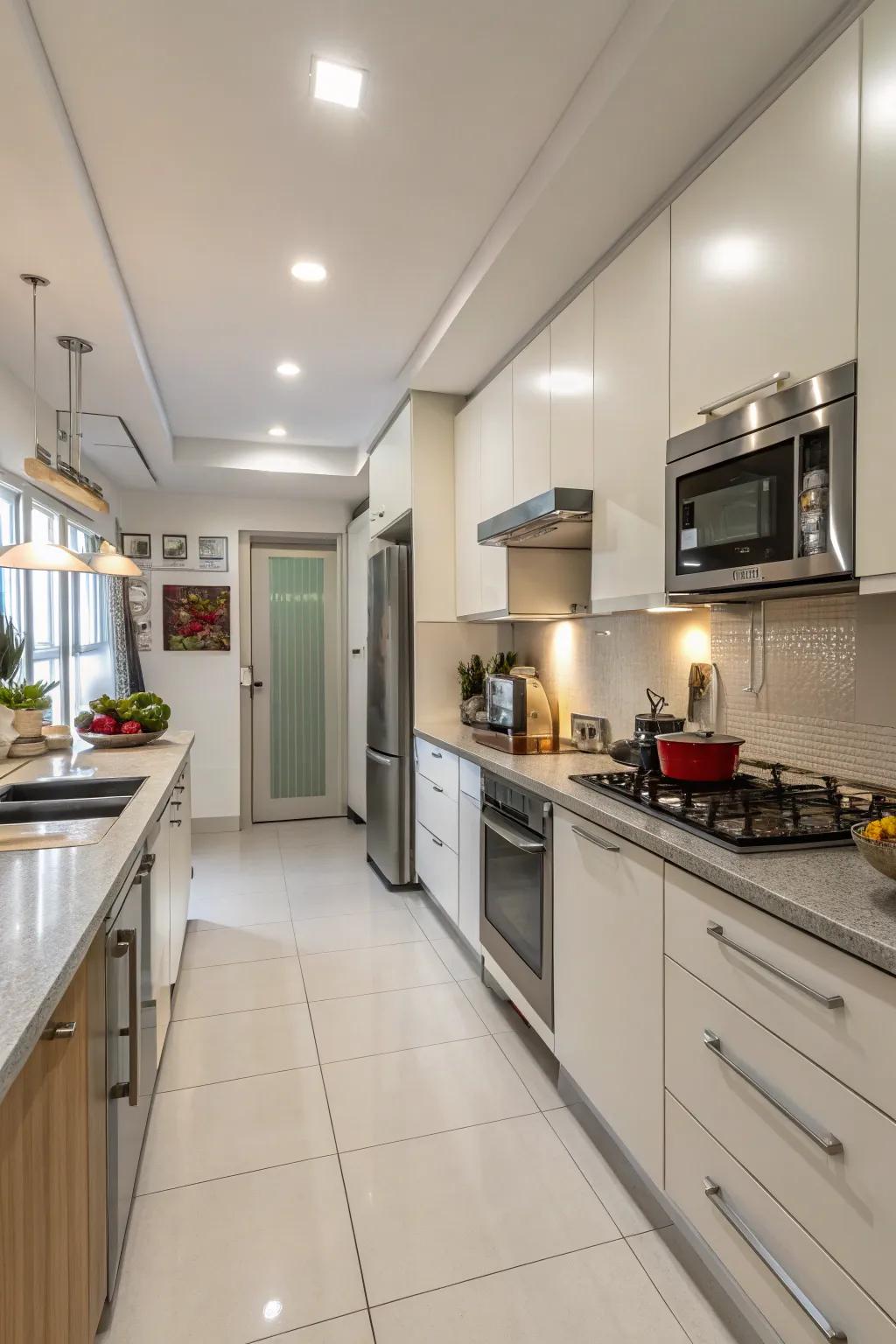 Modern appliances integrating seamlessly within the kitchen’s design.