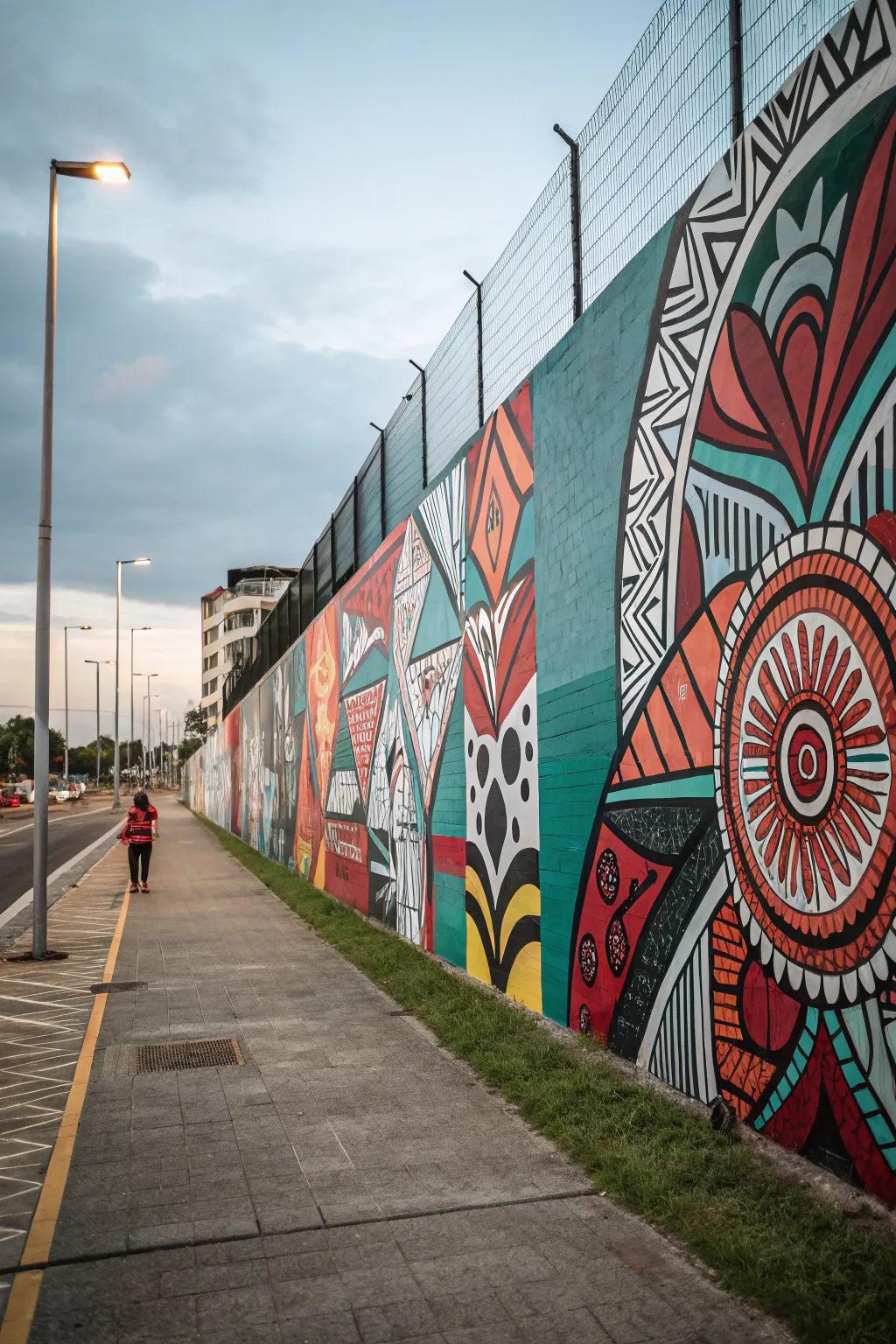 Geometric designs deliver a refined, modern touch to any large wall.