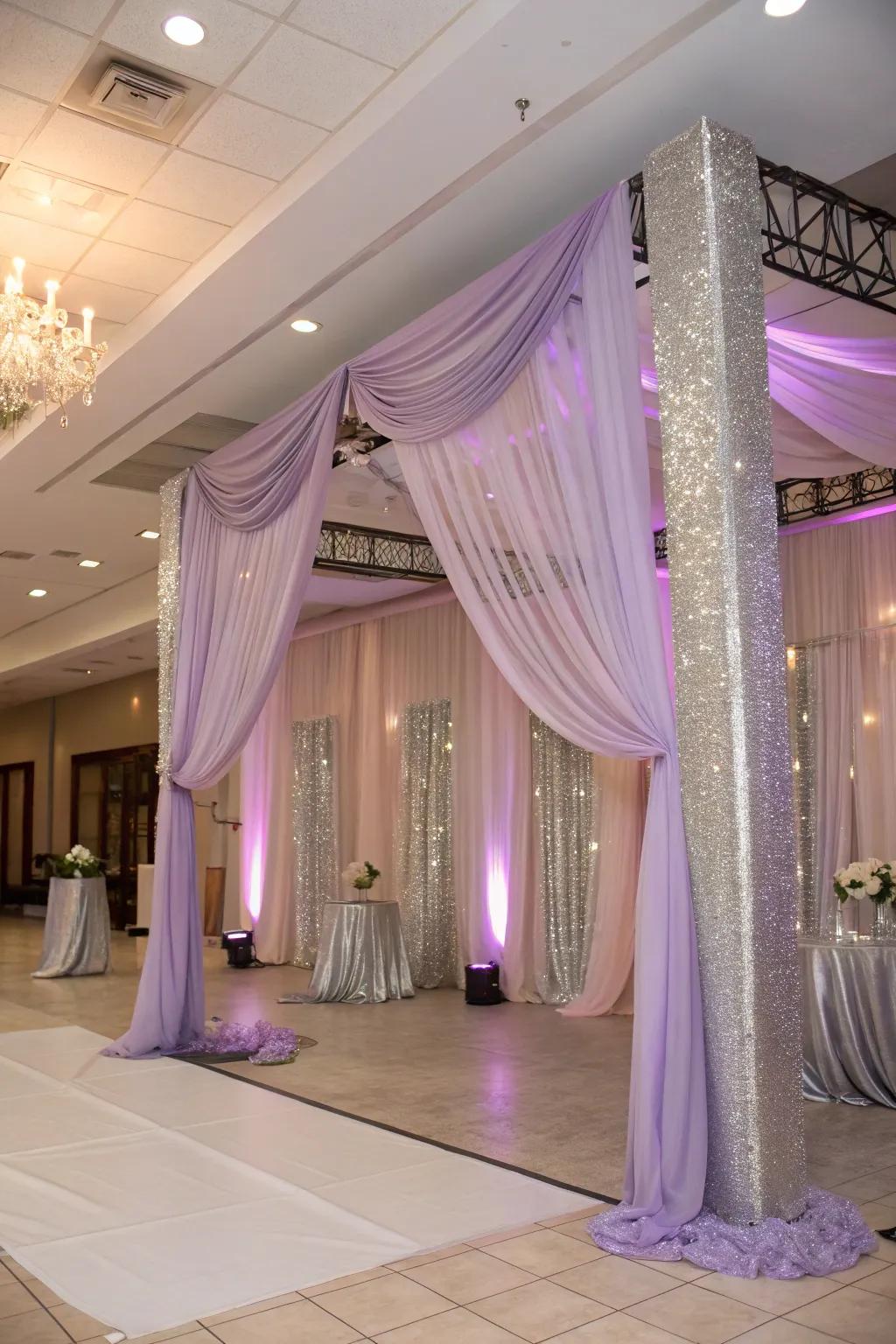 Draping that adds a hint of elegance and refinement to the celebration.