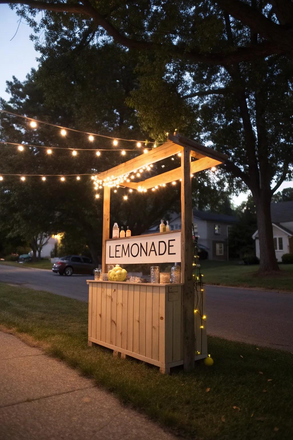 Tiny bulbs add a magical touch to your drink stall.