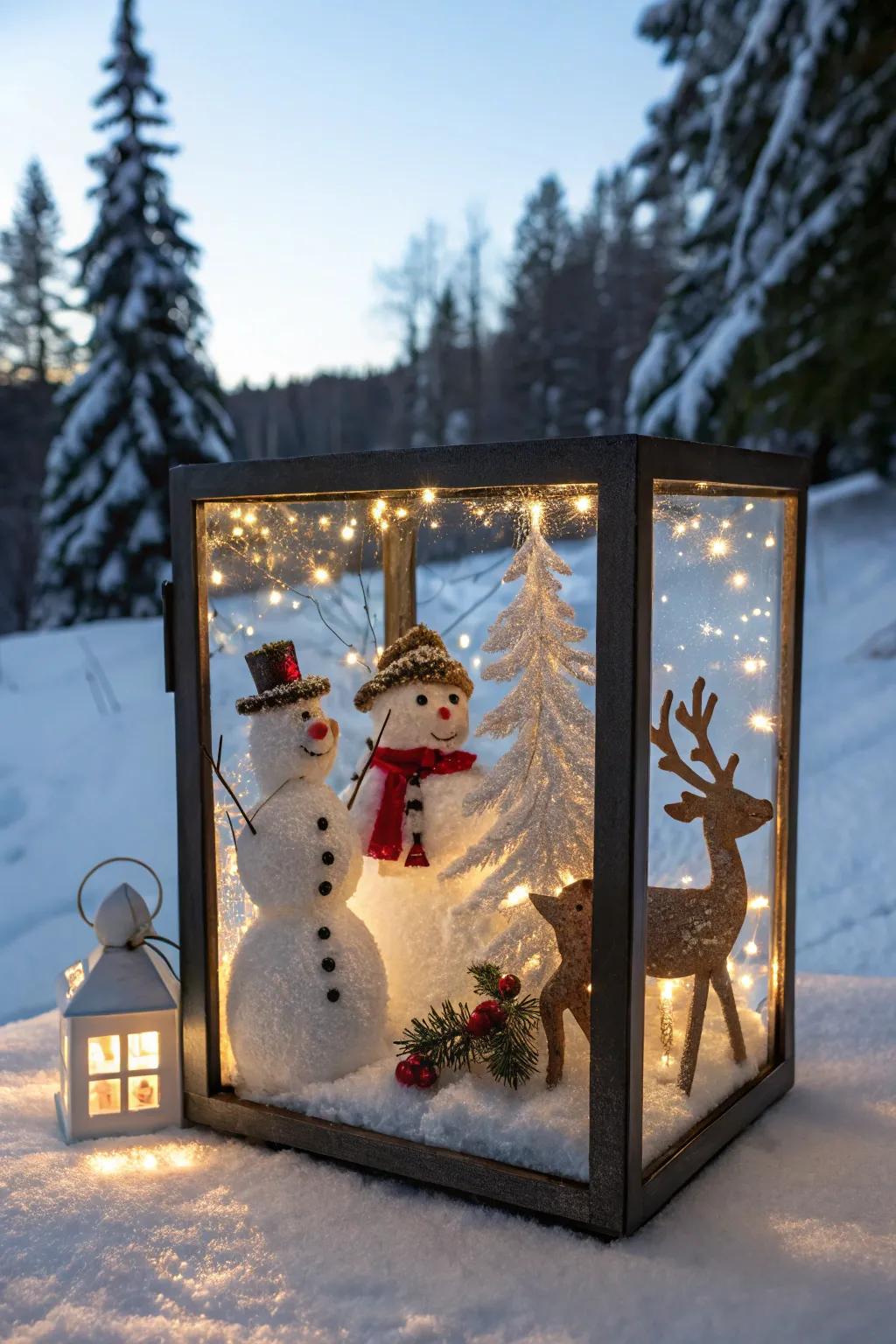 Whimsical personalities radiantly shining inside a display case