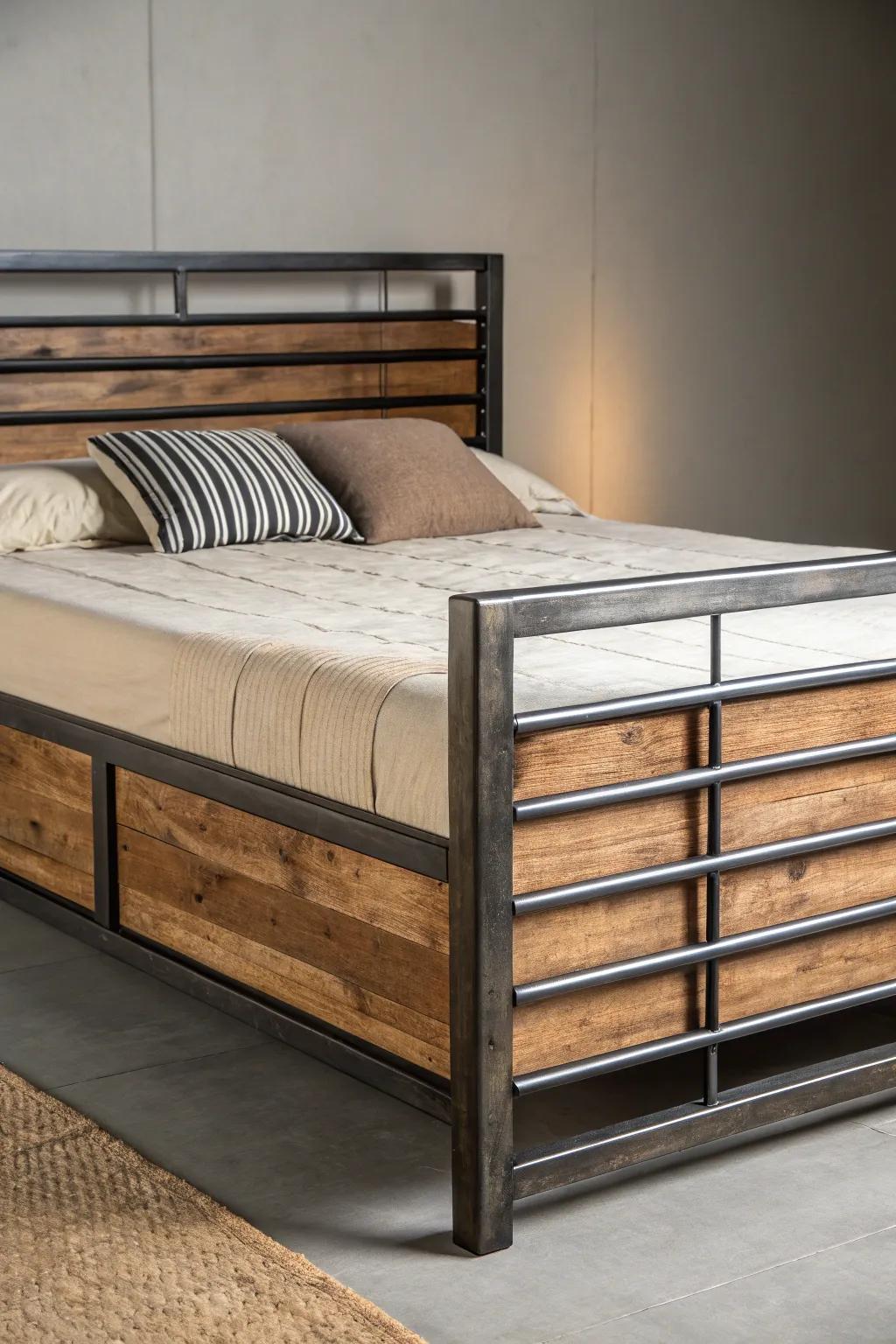 Depth created by a harmonious mix of materials.