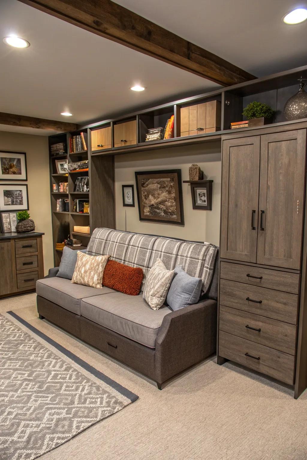 Intelligent area optimization is crucial in smaller man caves.