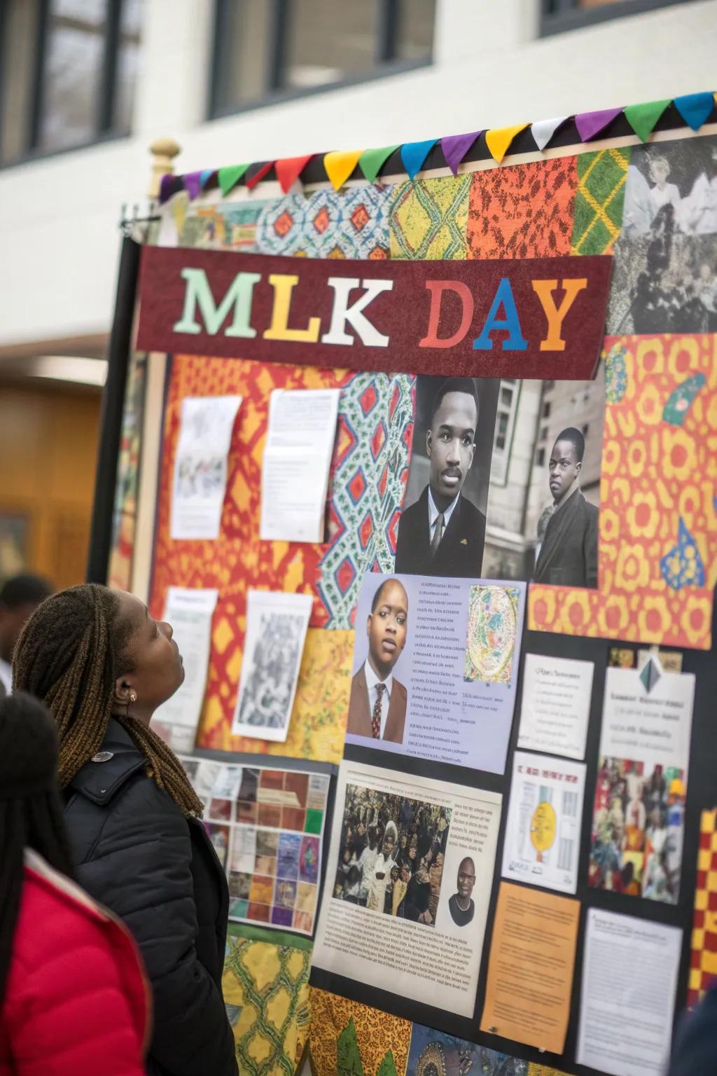 A vibrant collage pays homage to MLK’s vibrant legacy.