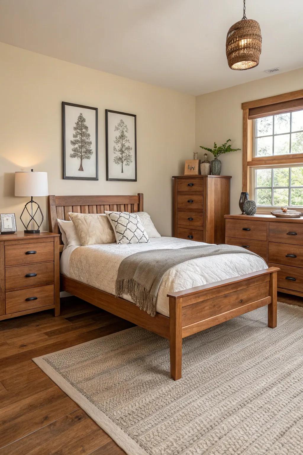 Minimalist design highlights the elegance of wood.