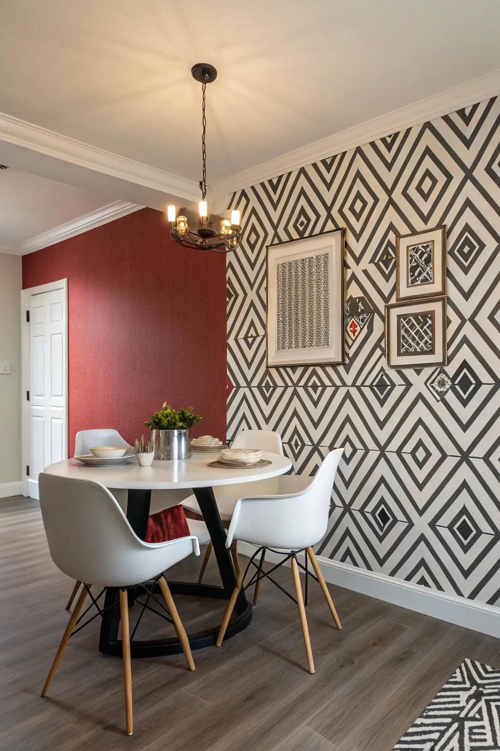 Accent walls can inject a splash of personality into your dining room.