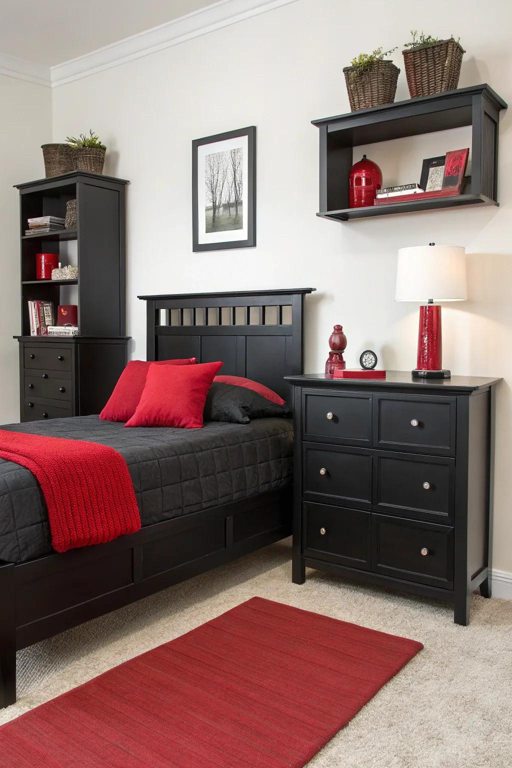Minimalist furnishings keep a neat and contemporary look.