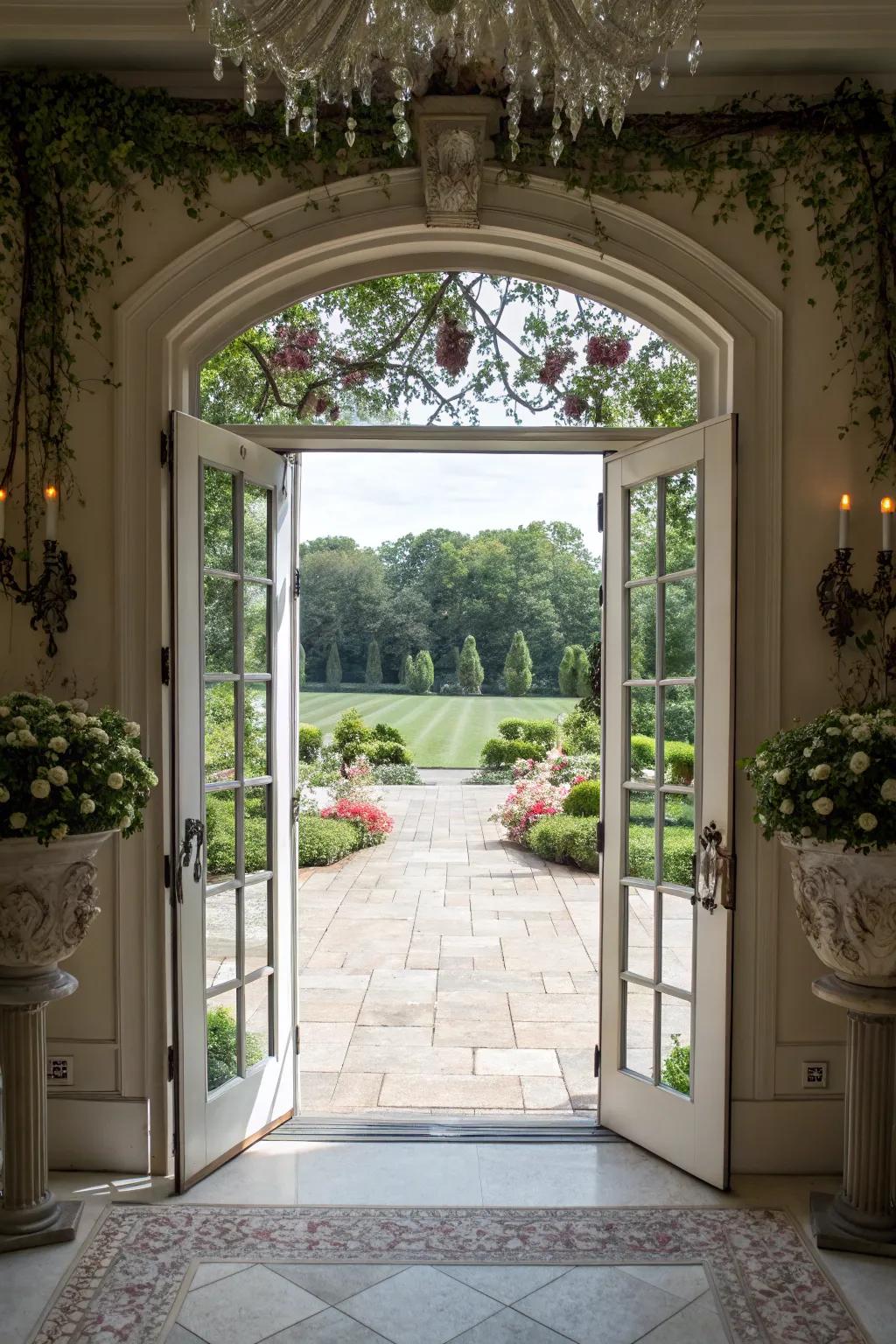 An elegant entrance creating a sophisticated welcome.