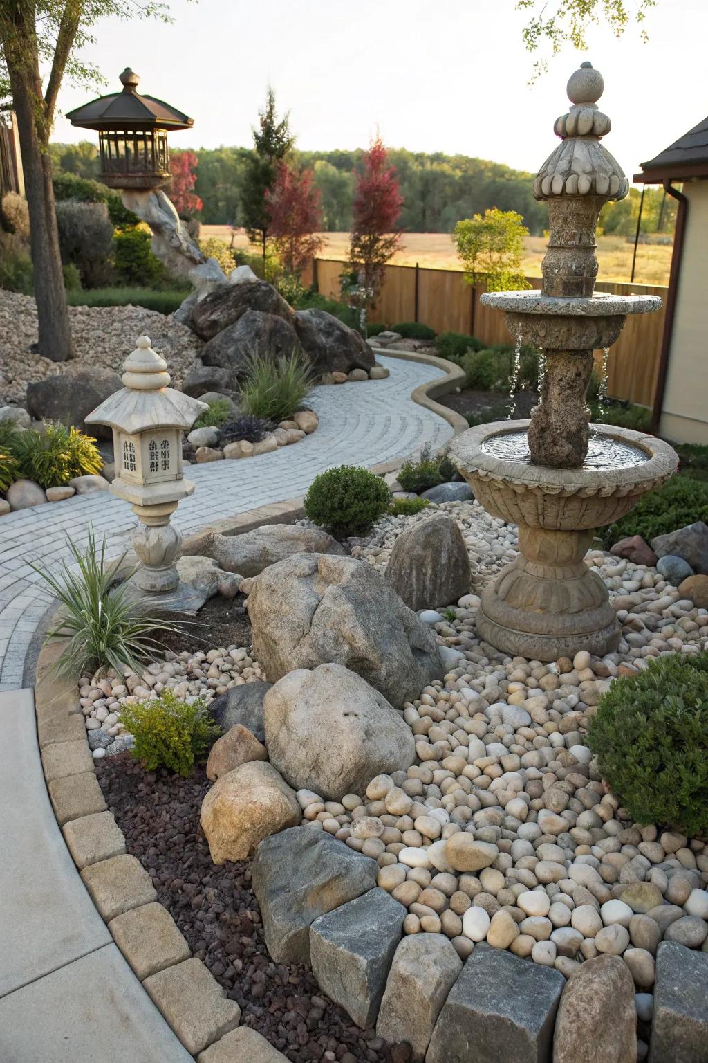 Highlight elements transform your mineral garden into a personalized sanctuary.
