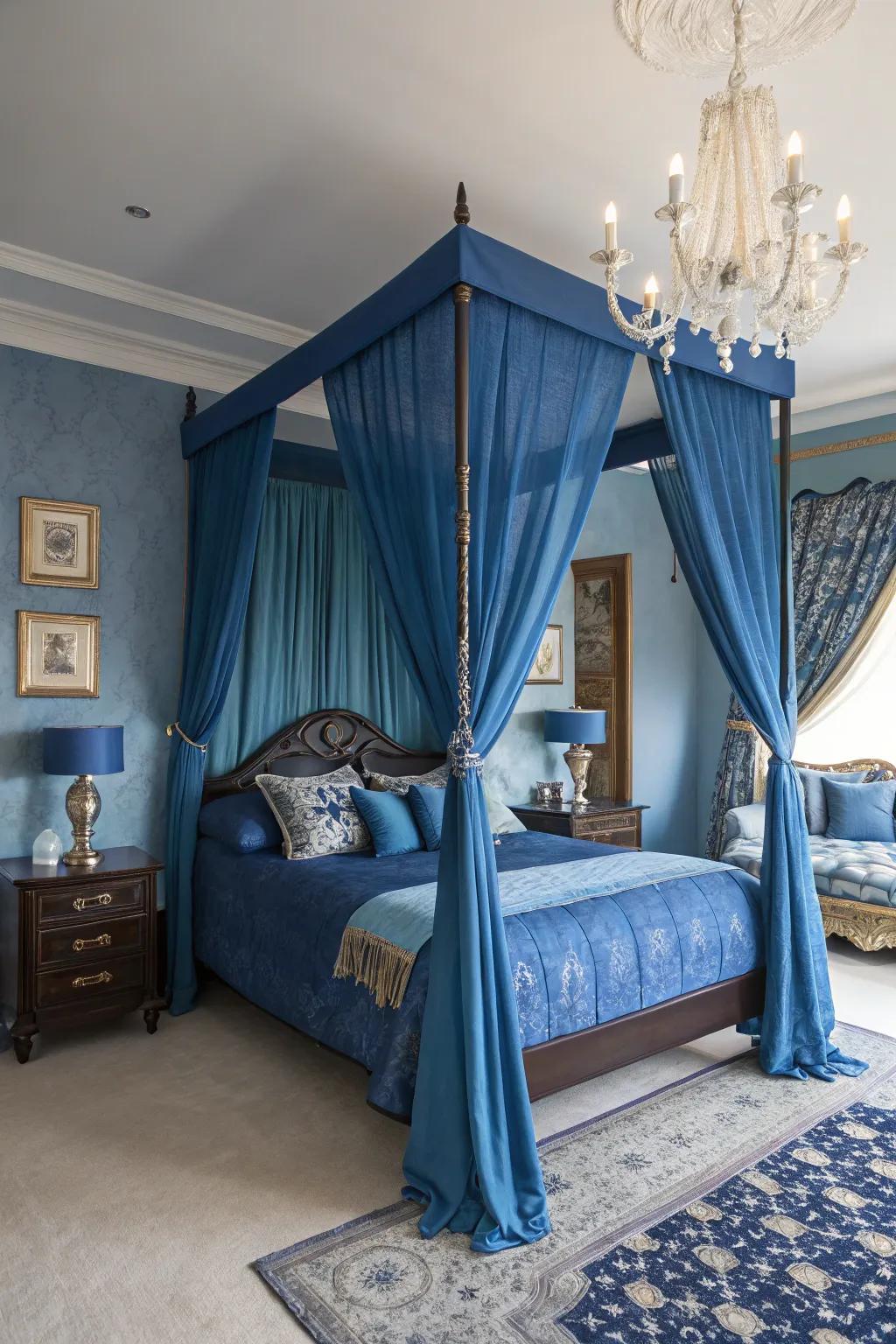 A canopy bed injects drama and timeless elegance into a room.