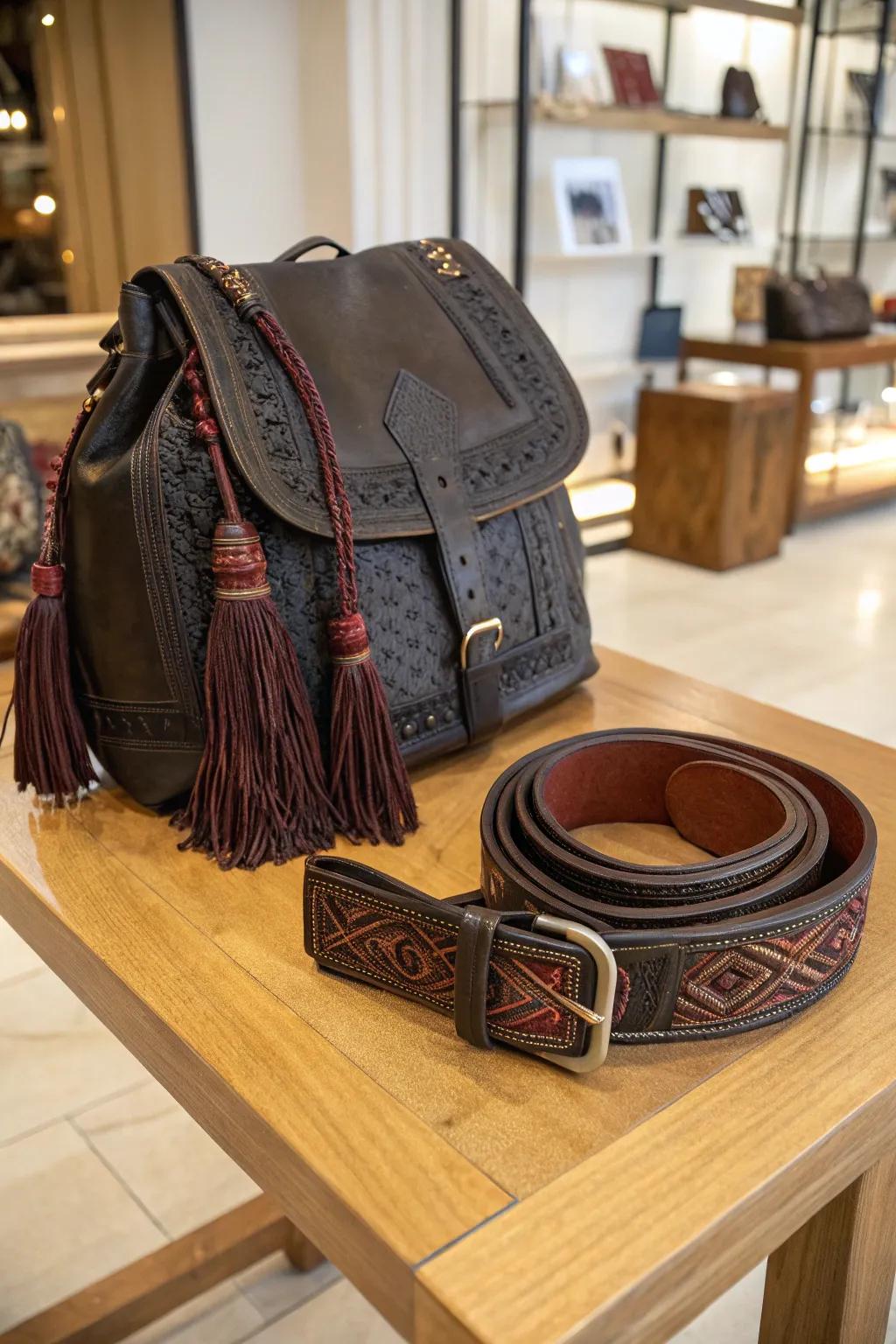 Elegant Moroccan leather goods that elevate any outfit.