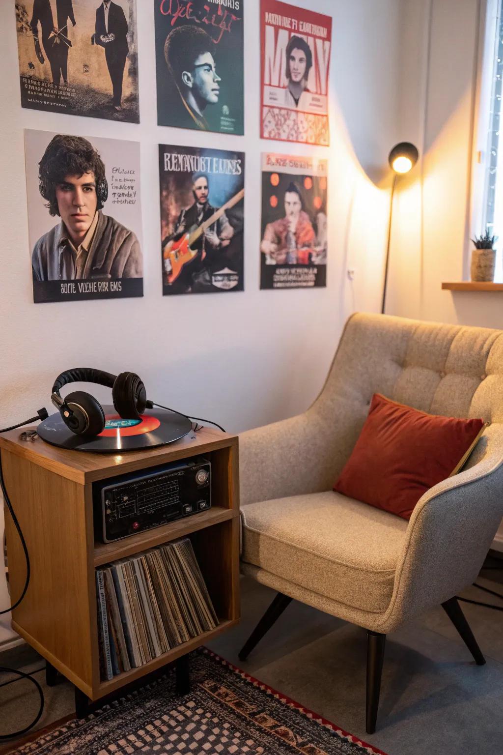 A dedicated corner enriches the listening experience.