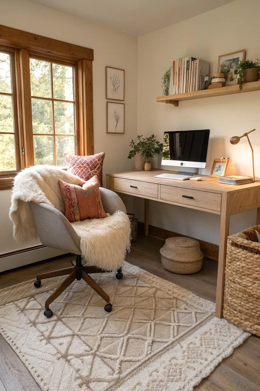 Comfortable items invite your virtual presence.