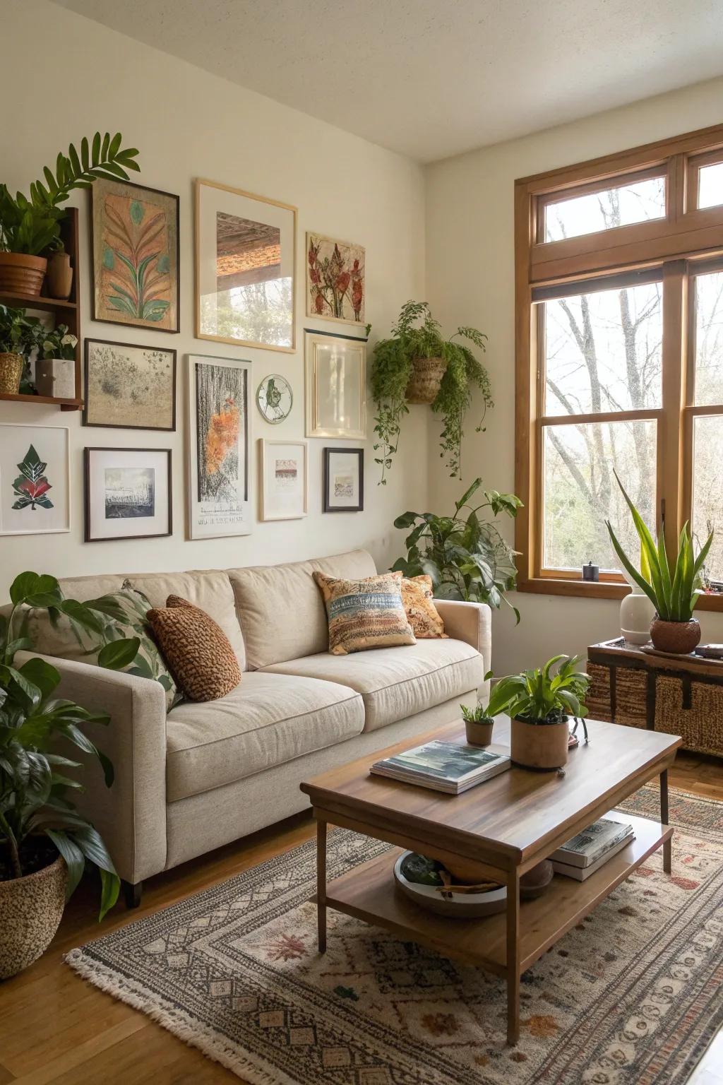 Decorative elements introduce personality and warmth.