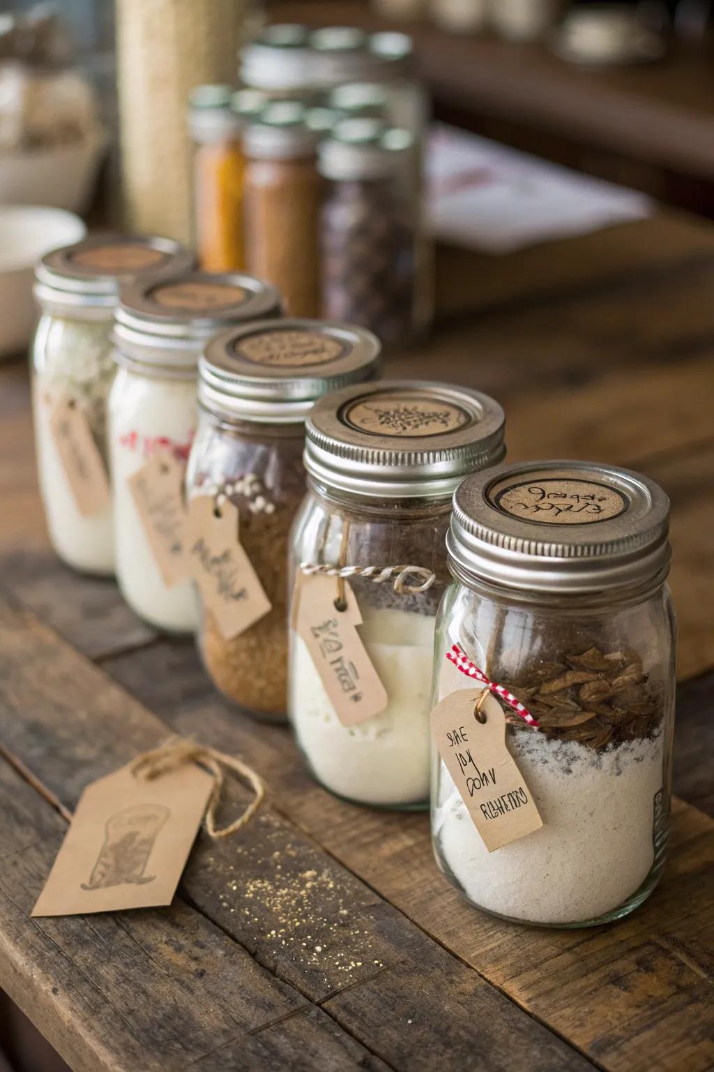 Giving new life to jars for storage that looks great and works well.