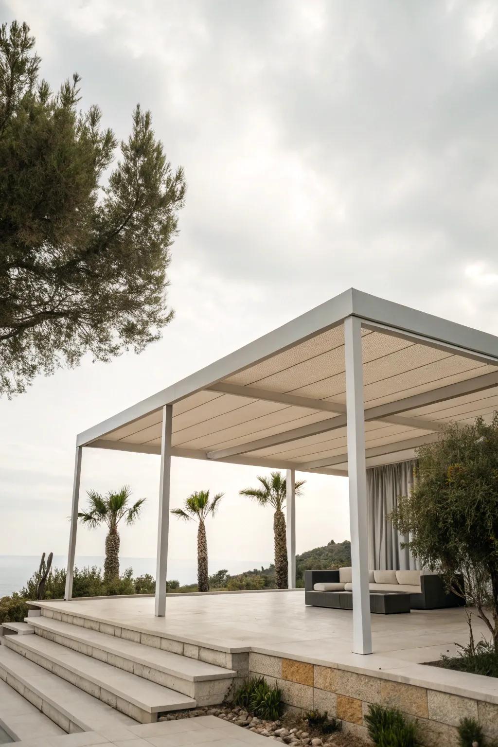 Simple design imparts sophistication and simplicity to outdoor spaces.