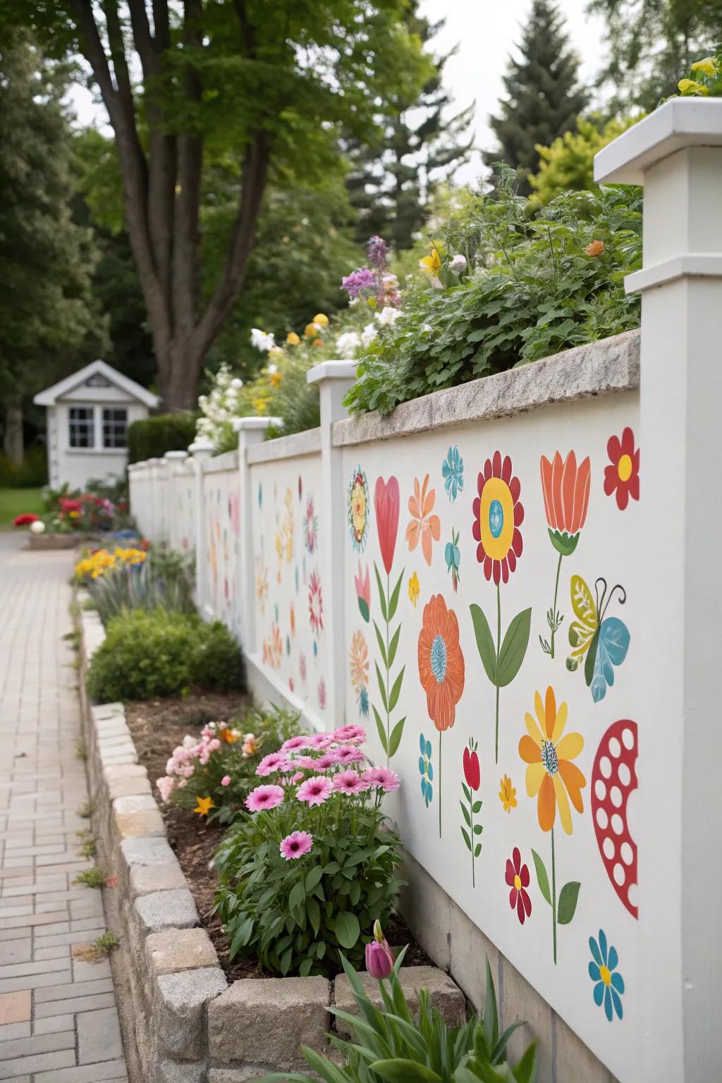 Wall decals add a playful and temporary flair.