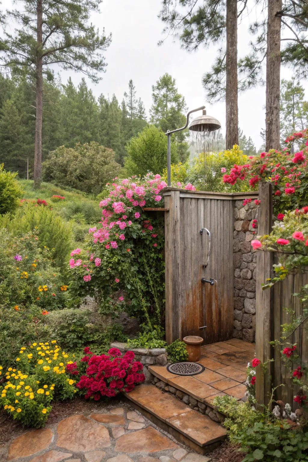Surround yourself in nature with a garden shower.