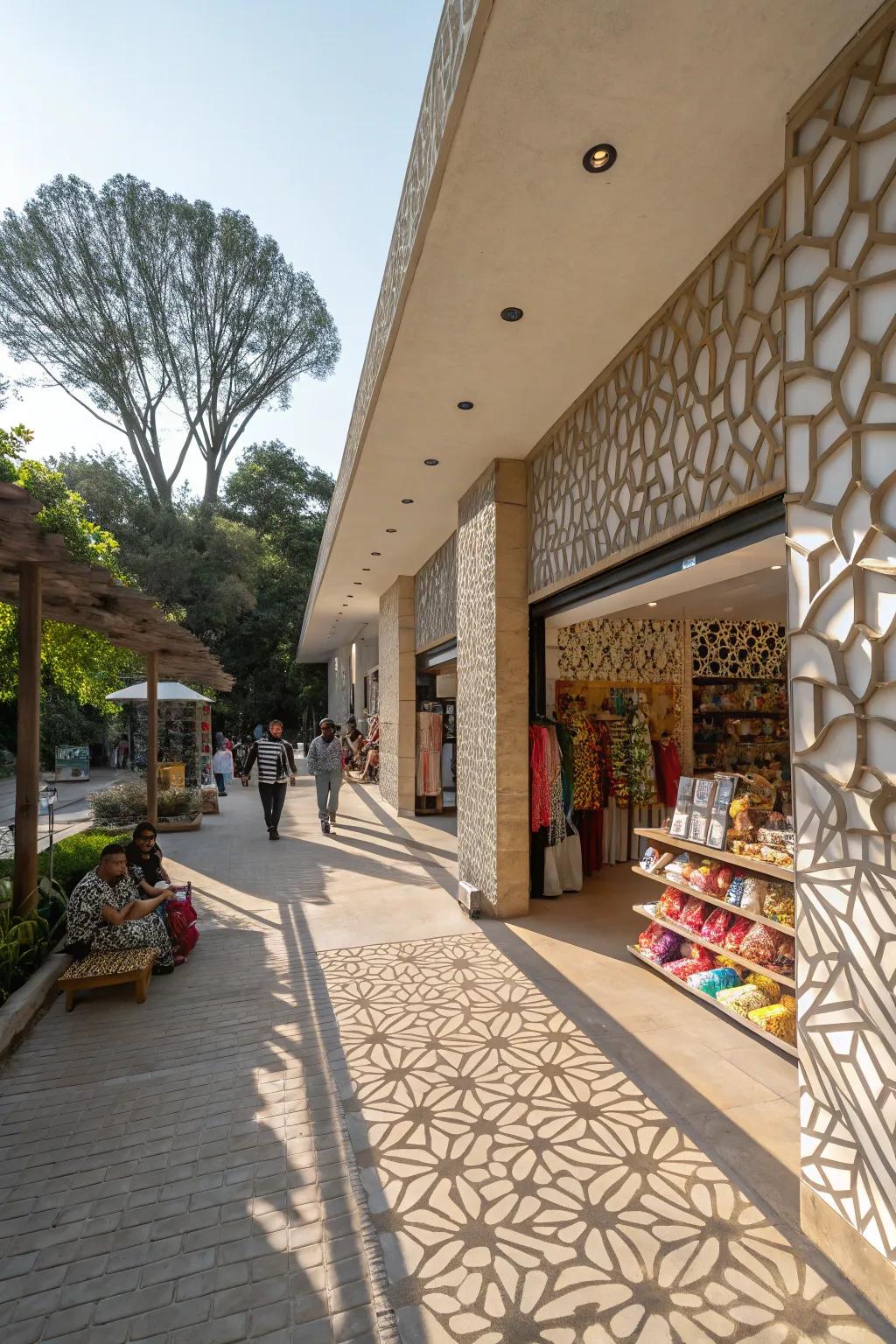 Textured walls for added depth and striking visual features.