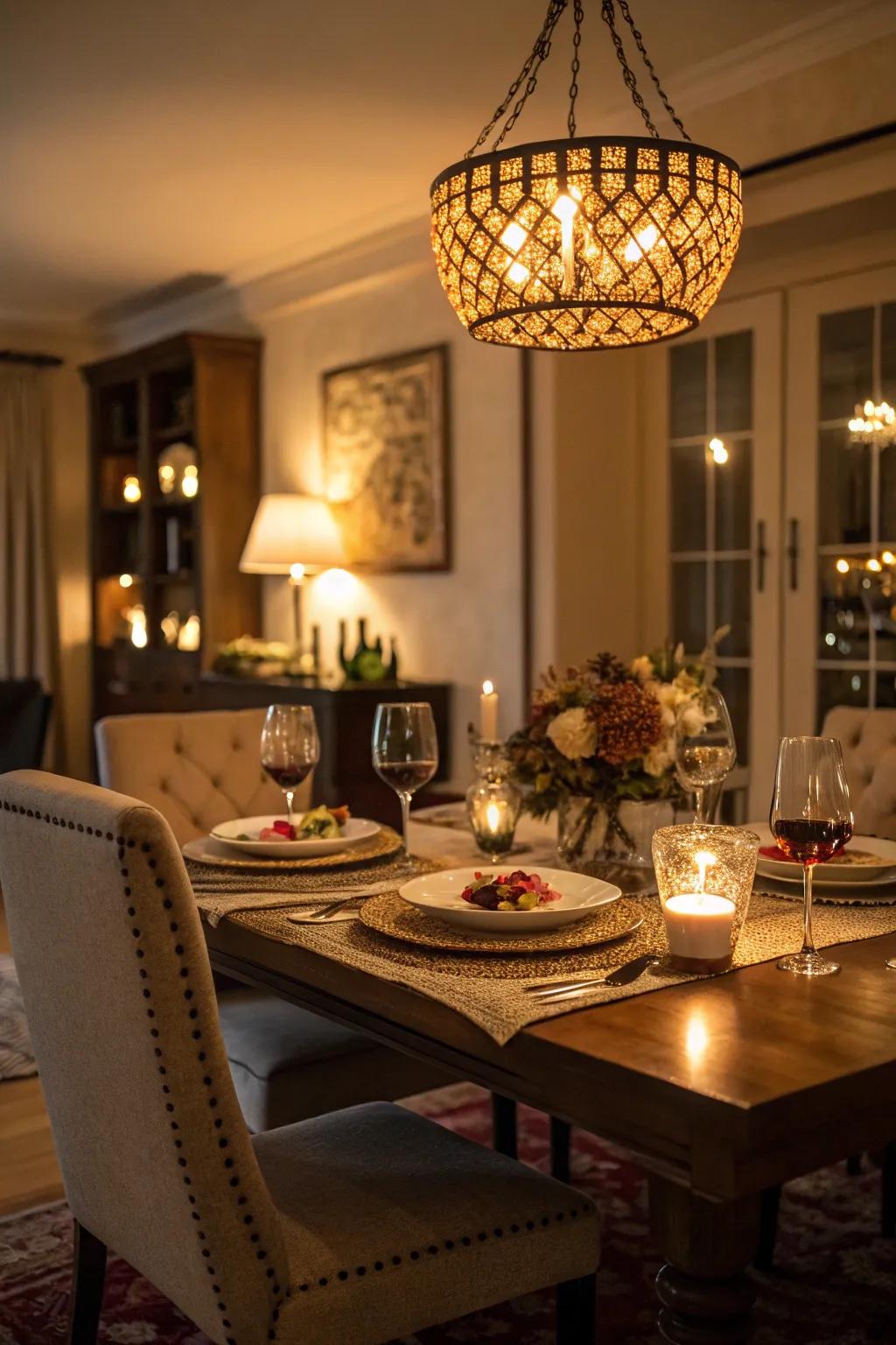 Cordial lighting formulates a welcoming and comfortable setting.