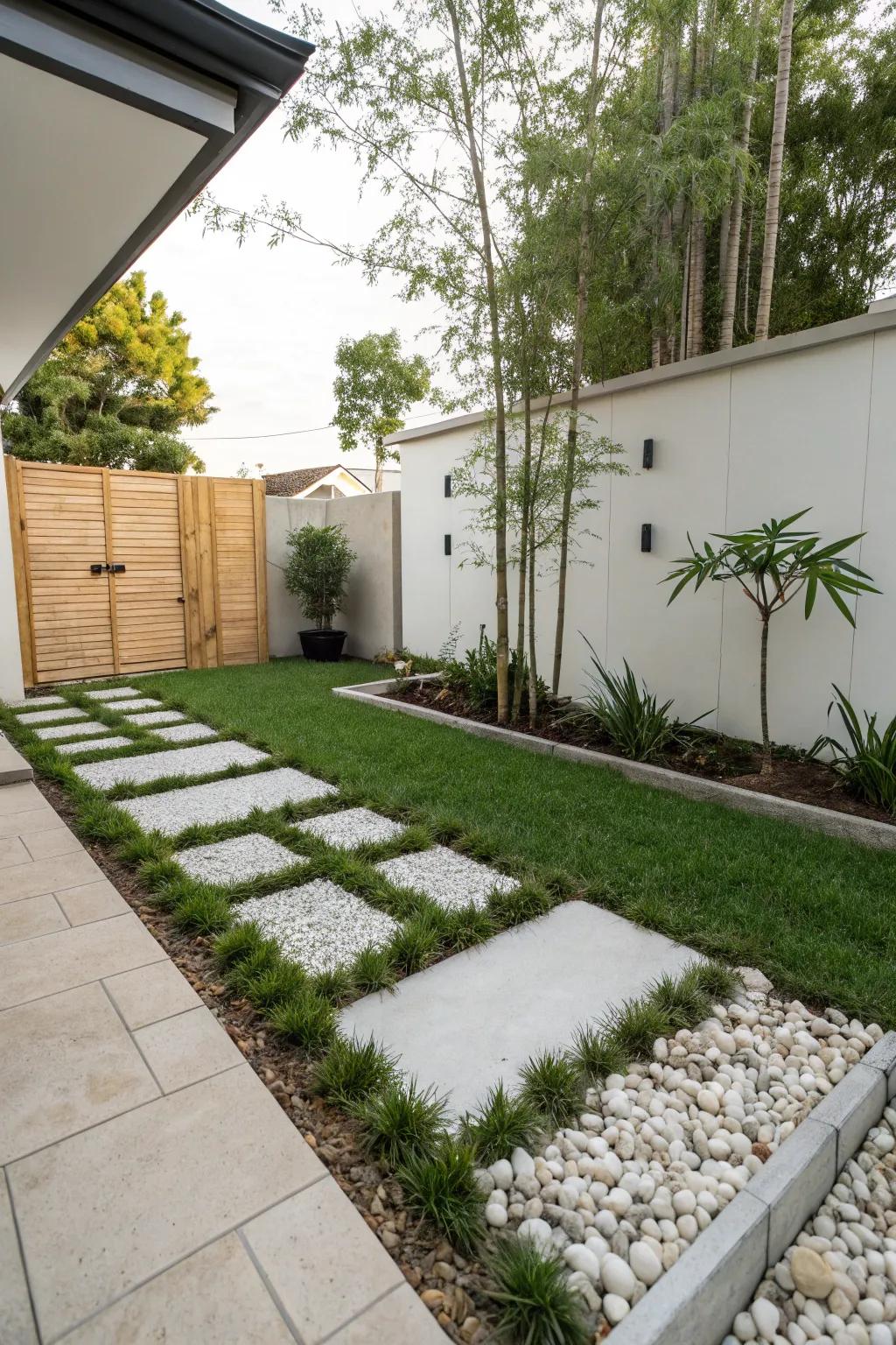 Minimalist zen designs usher tranquility into outdoor spaces.