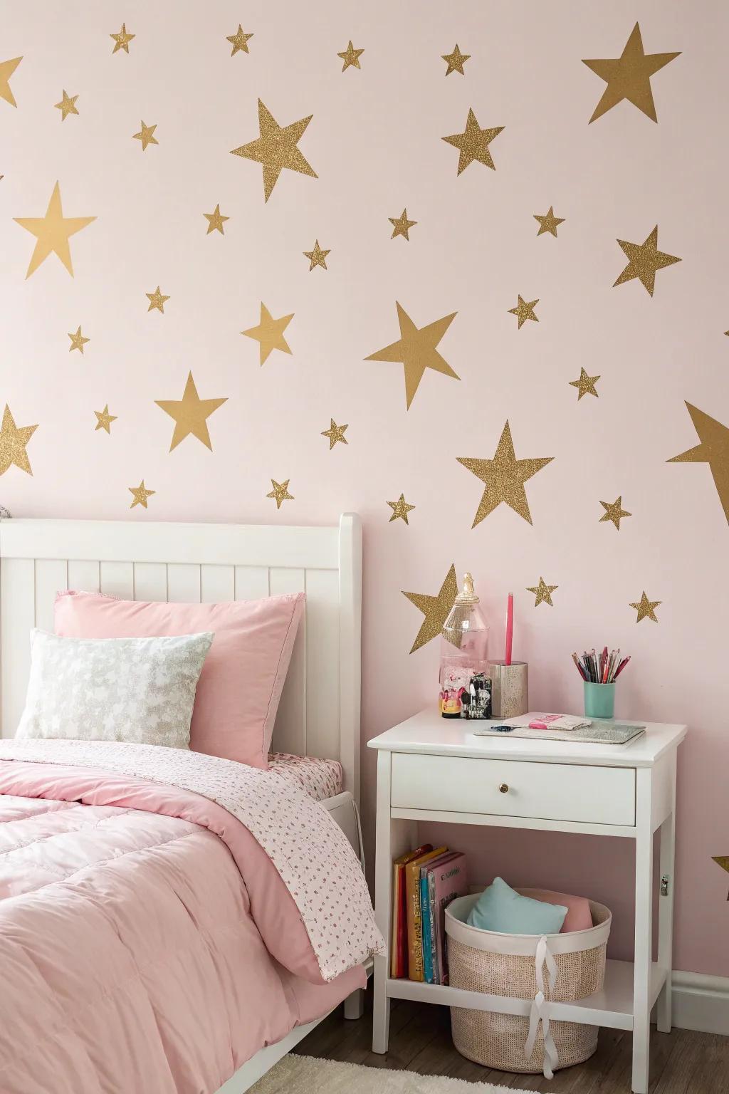 Gold designs introduce a hint of sparkle and playfulness.