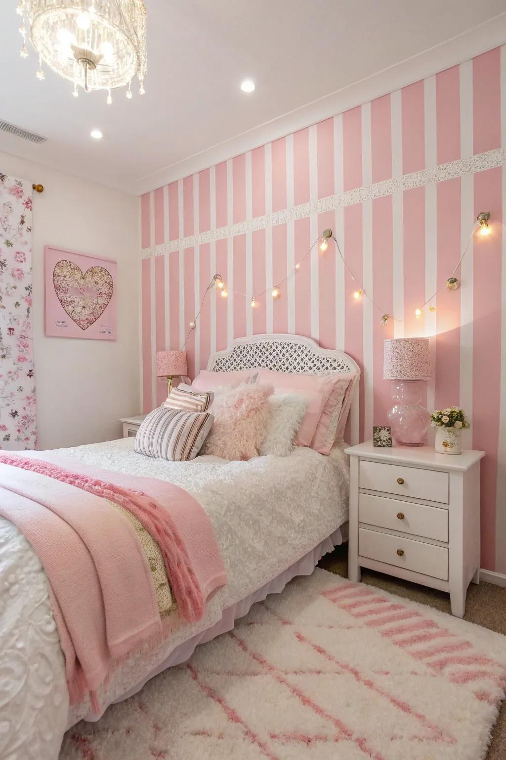 Cotton candy colors add a whimsical charm to your bedroom.