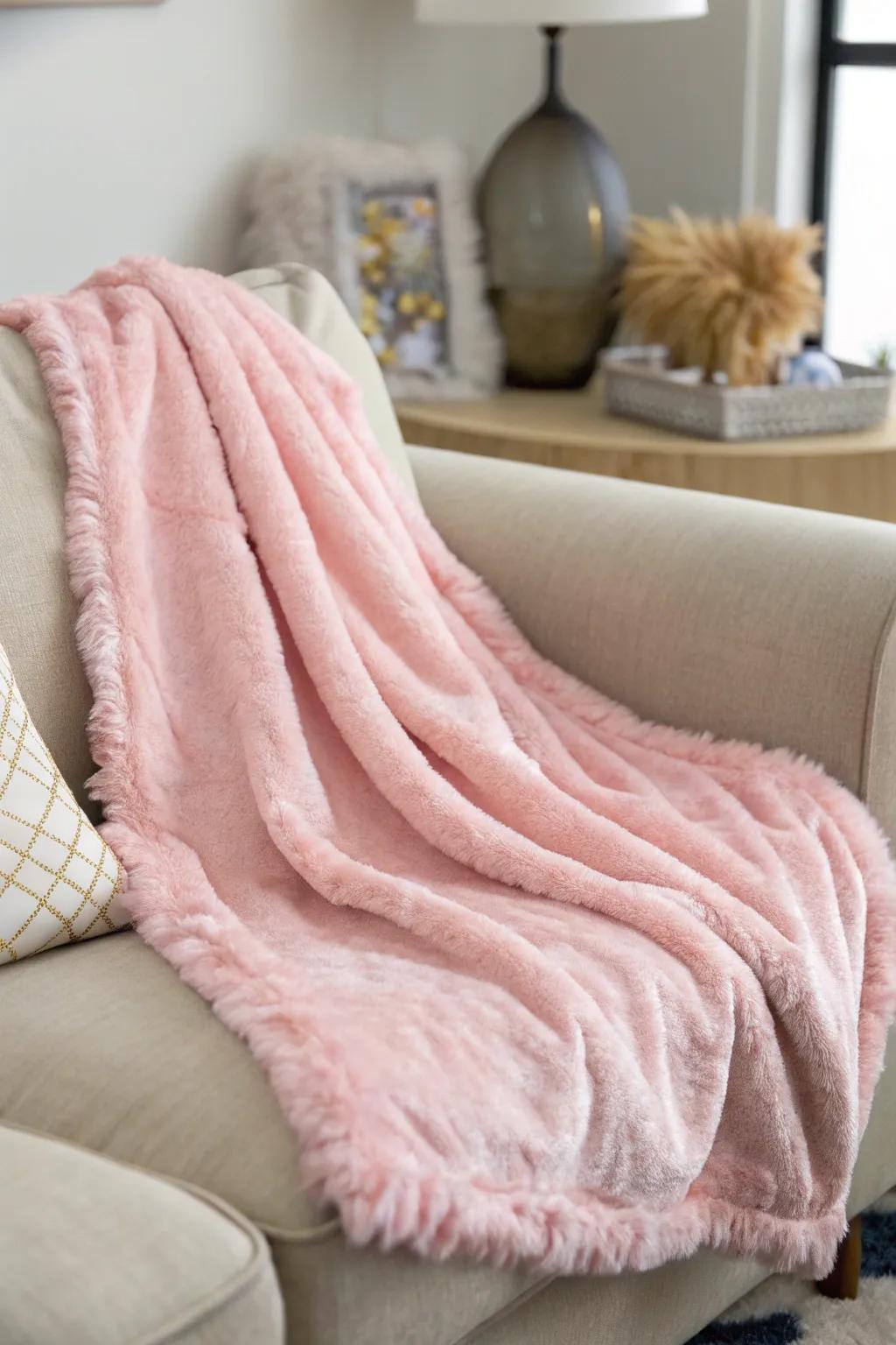 Cozy soft textures in pink.