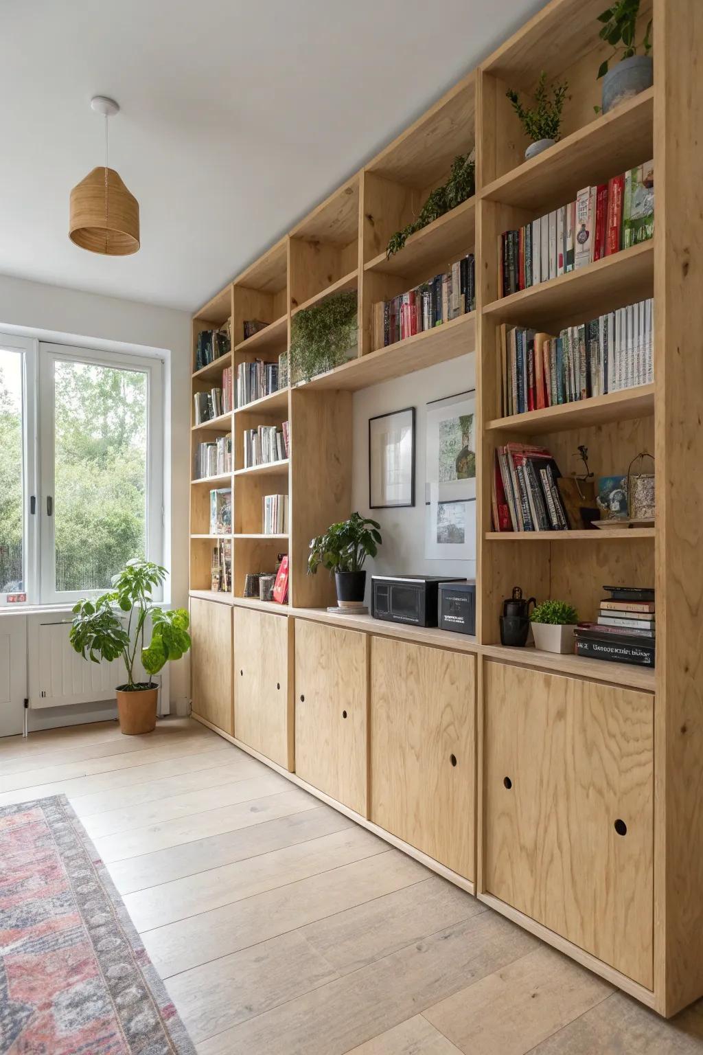 Cutting-edge wood panel storage ideas enhance room usability.