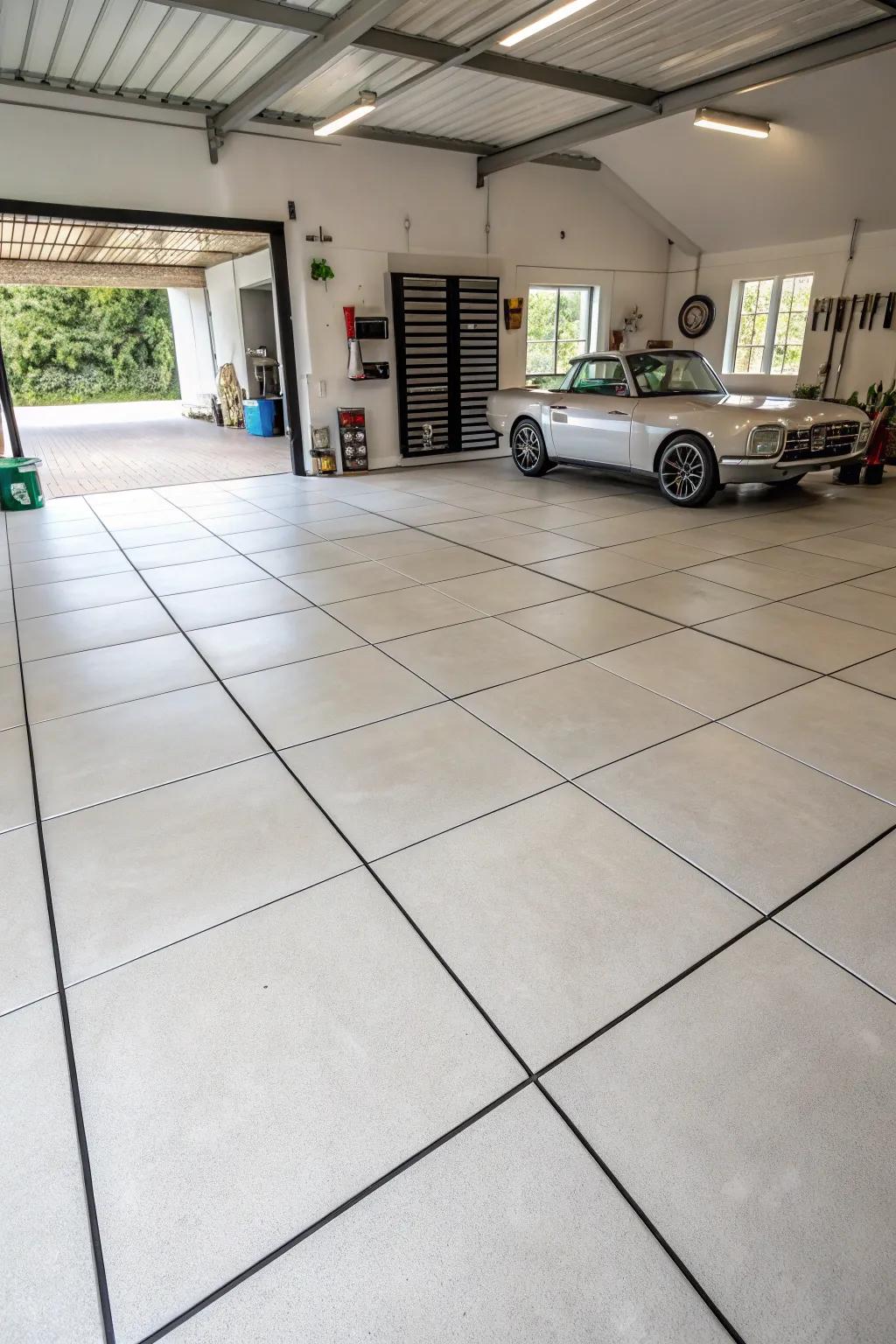 Obtain a uniform look using extra large ceramic stones.
