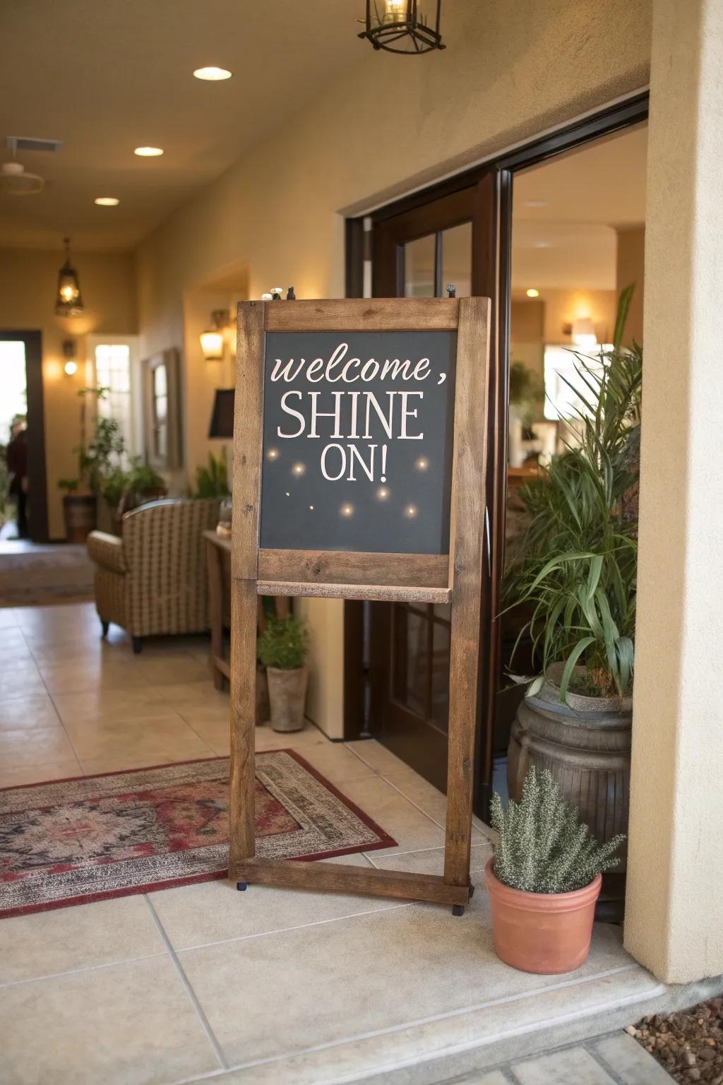 Rustic charm combined with inspiring messages.