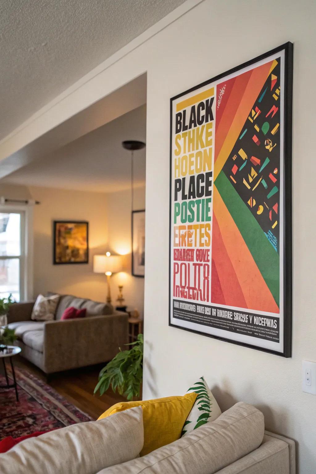 Bold color choices make this wall art truly stand out.