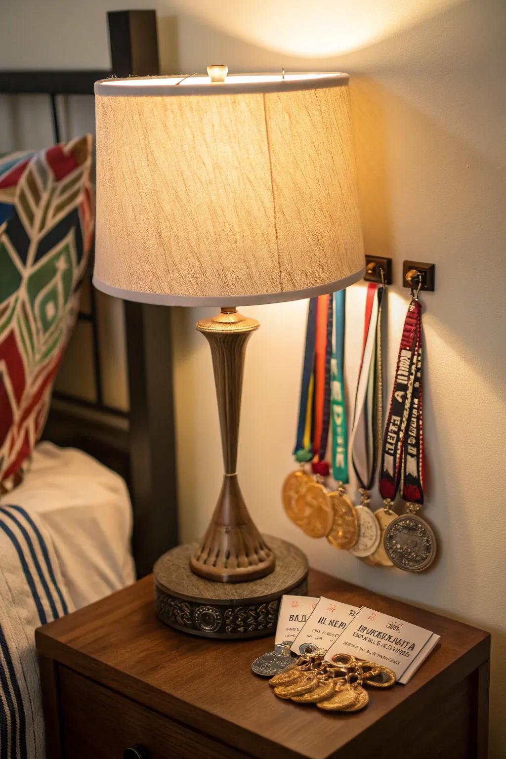 A lamp that illuminates your achievements while lighting your space.