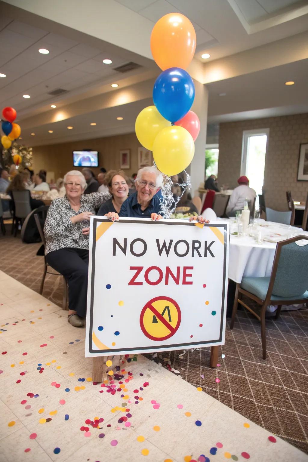 Playful decorations contribute a joyful and lively component to the party.