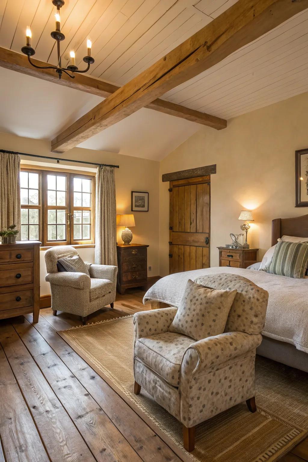 A comfortable seating spot welcomes relaxation.