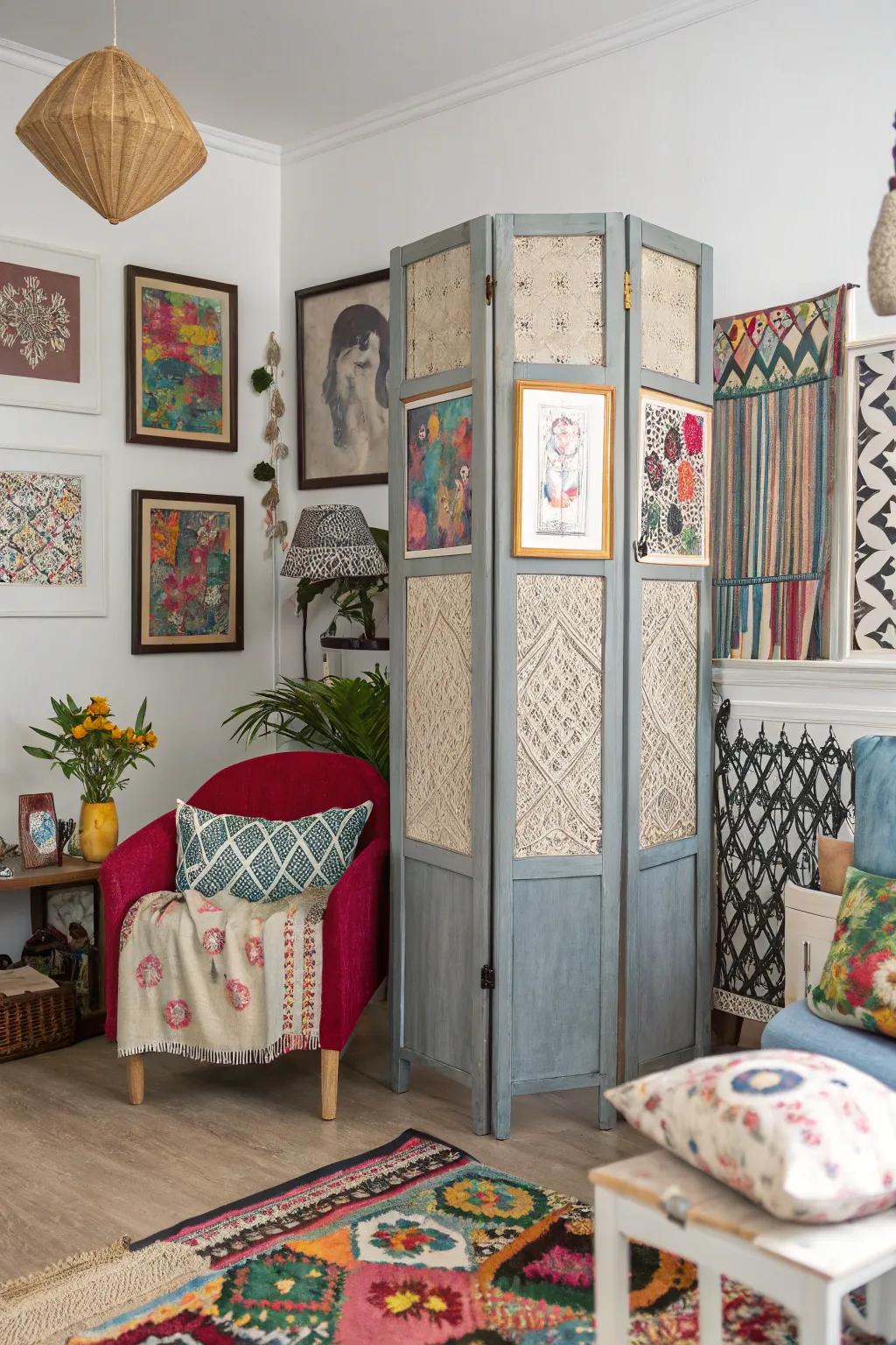 Eclectic room dividers infuse personality and creativity into your home decor.