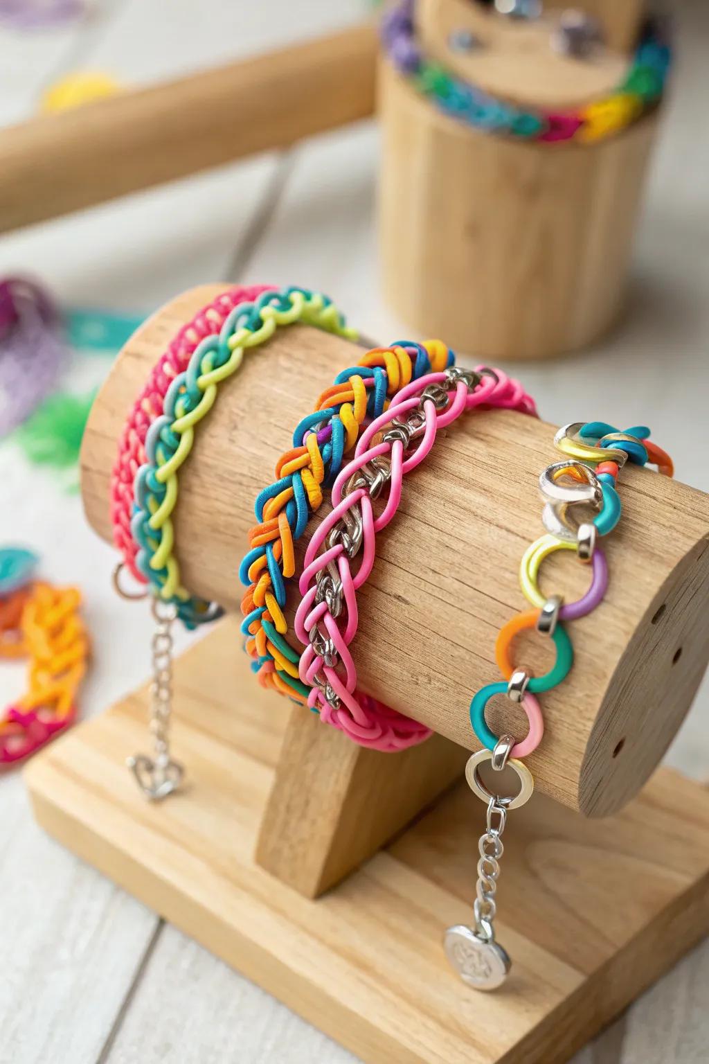 A personalized trinket wristband showcasing your ingenuity.