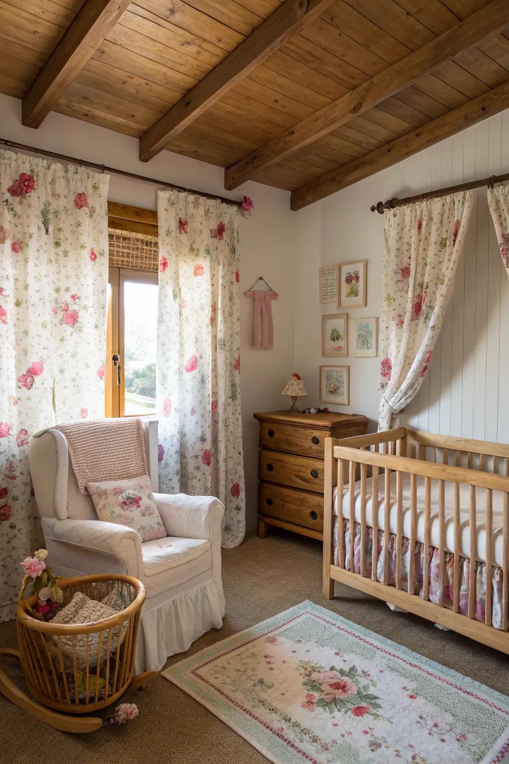 Flower designs introduce a subtle, feminine impression.