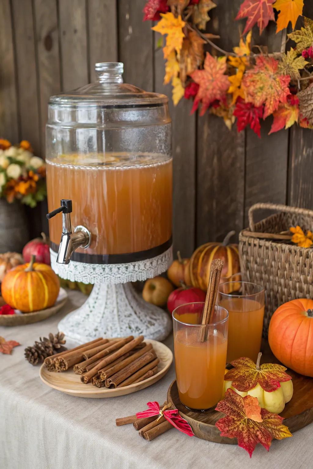 Apple draught station for a toasty welcome.
