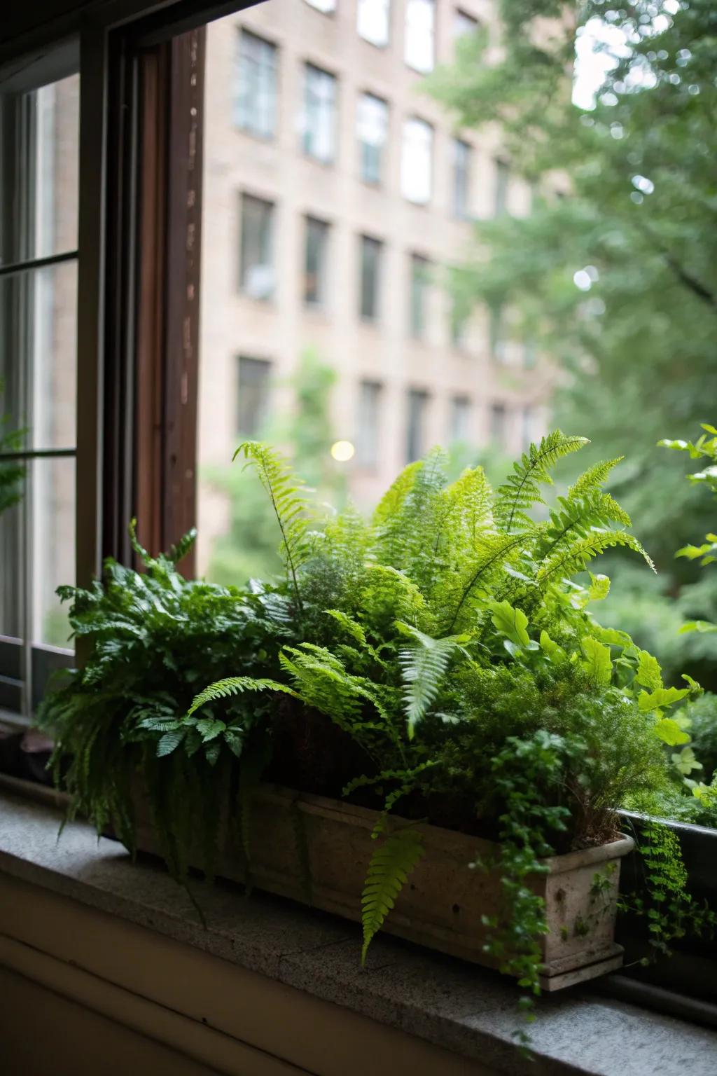 Ferns offer a classic greenery effect just right for shaded spots.