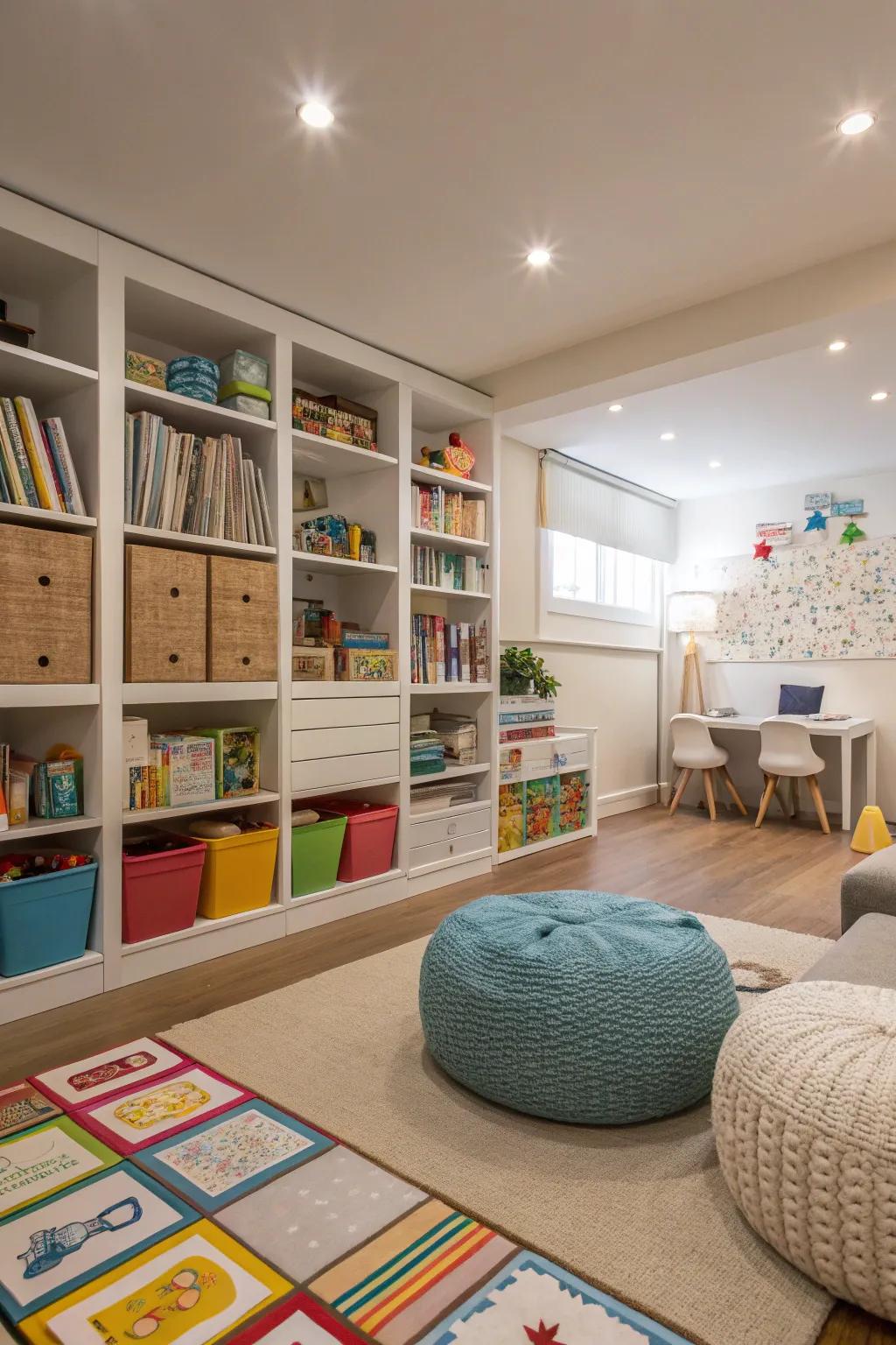 Designated zones for play and study enhance functionality.