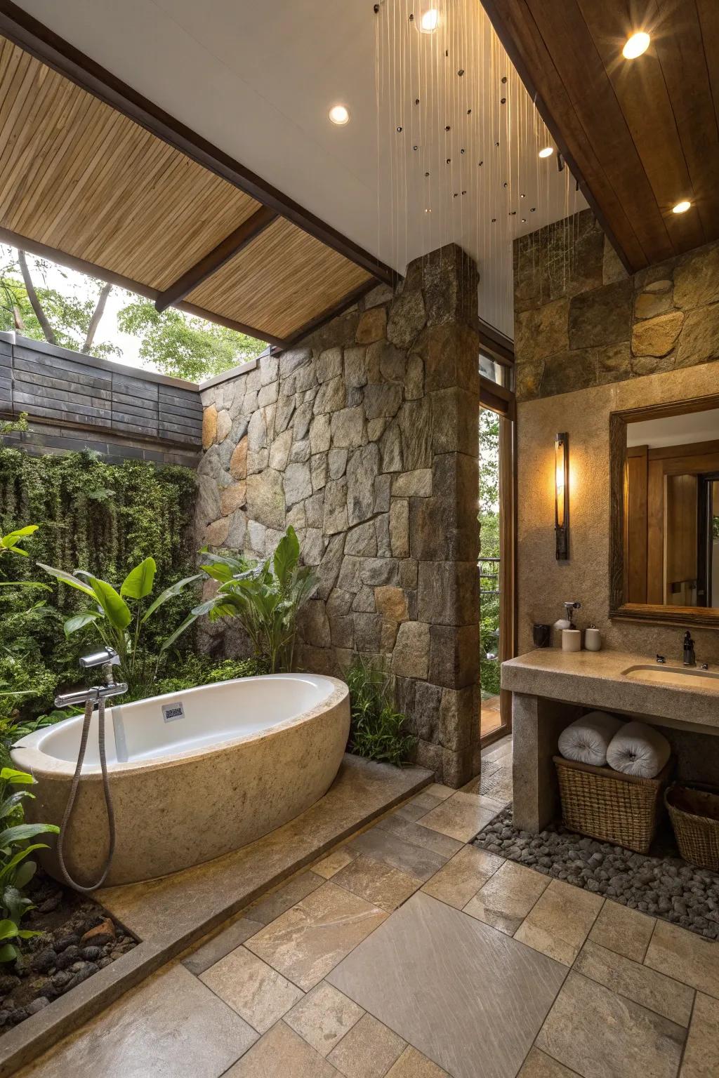 Organic elegance using natural elements.