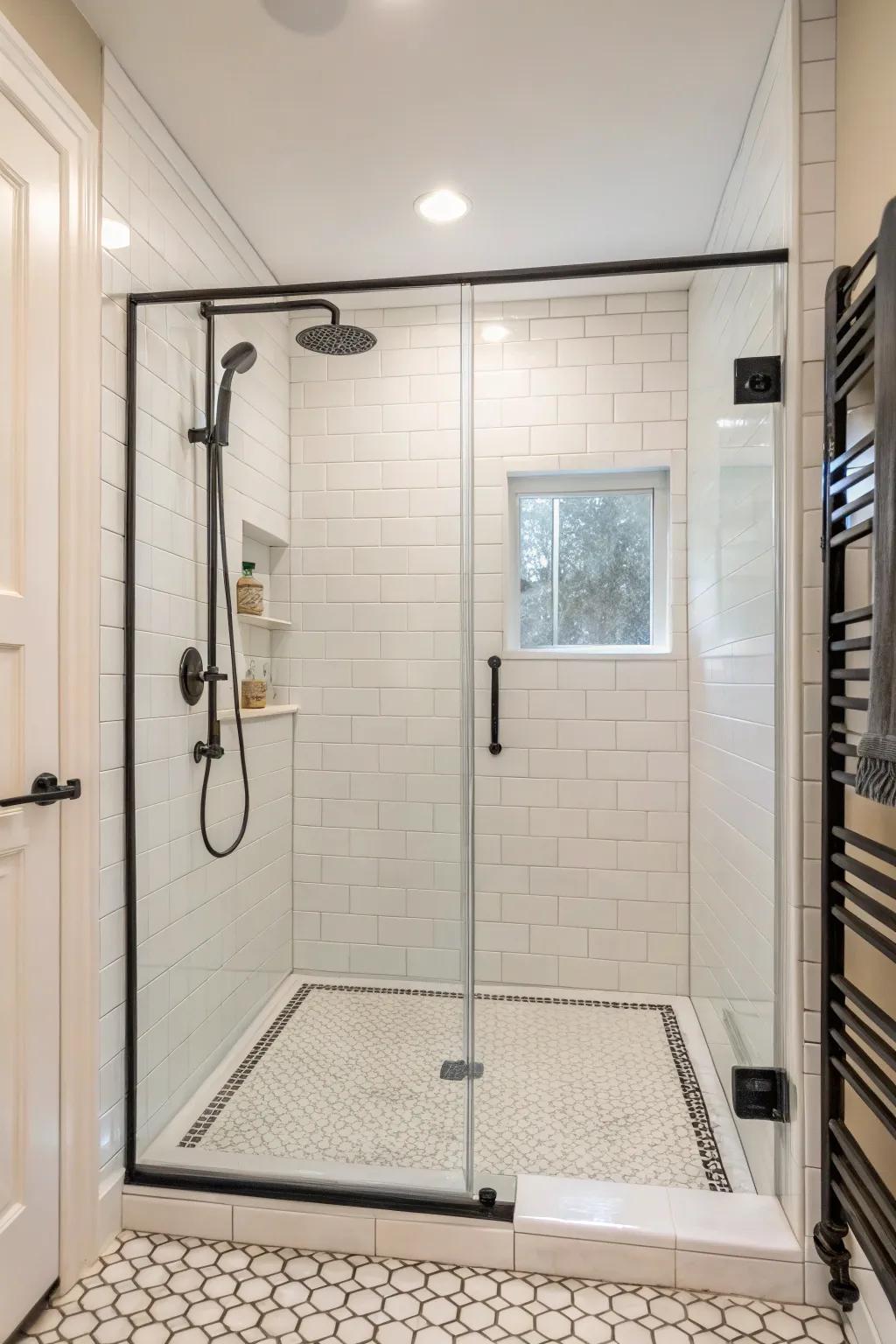 Simple shower floor designs.